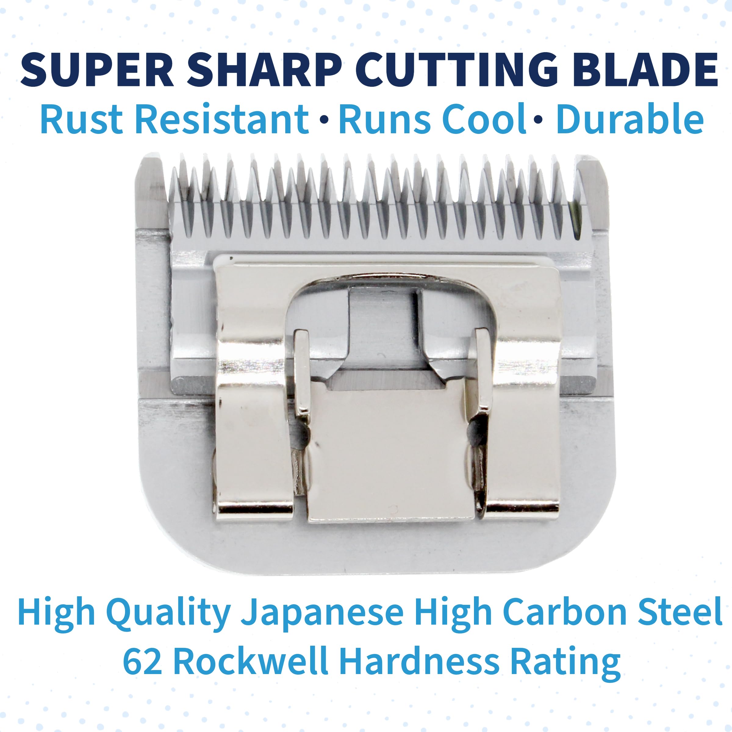 Bucchelli Detachable A Series 1 Ht Clipper Blades For Dog Grooming Cut Length 1'' - 25Mm Japanese Carbonized Steel Dog Clipper B
