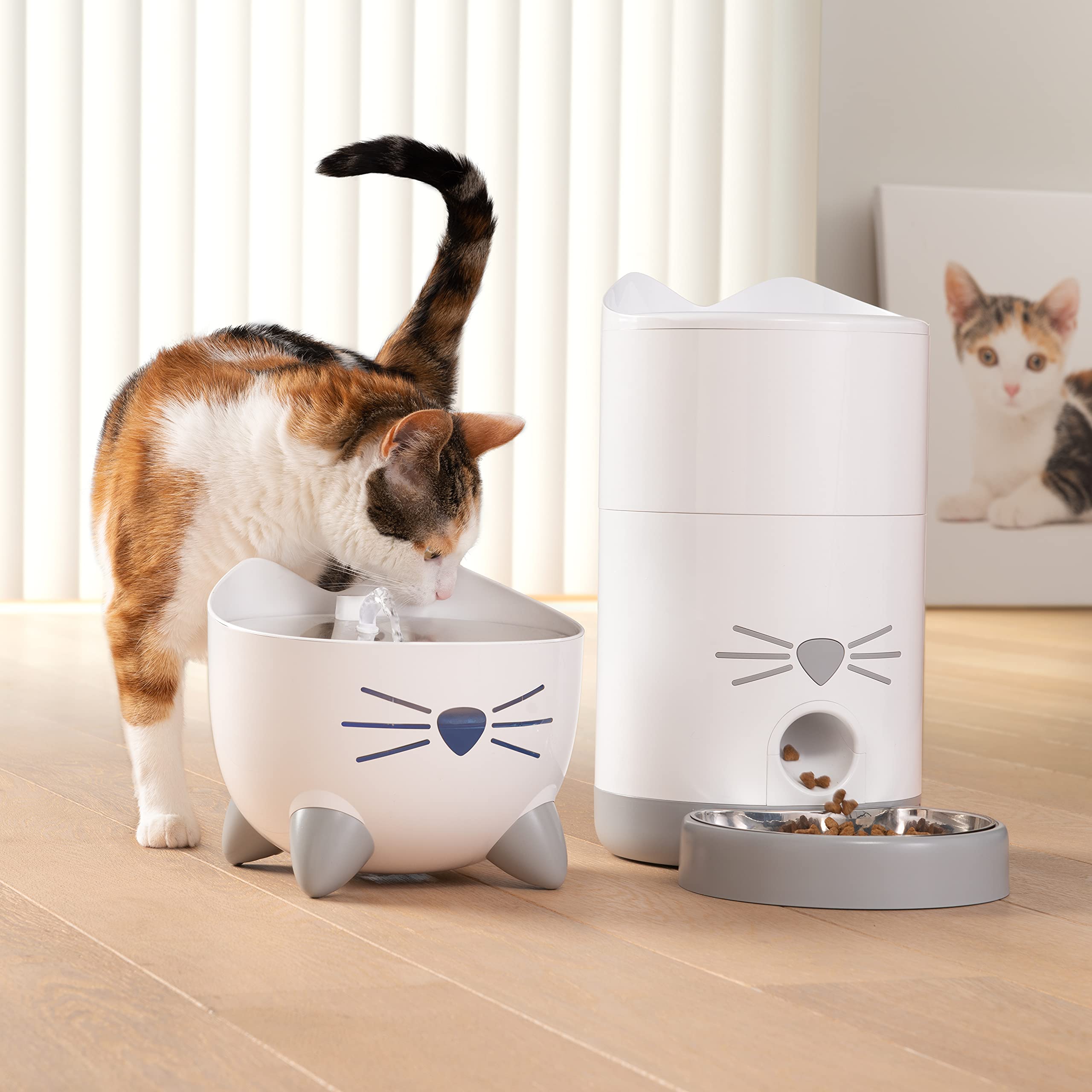 Catit PIXI Smart Water Fountain - Automatic Cat Drinking Fountain with UV-C Clarifier Light and App Support,White