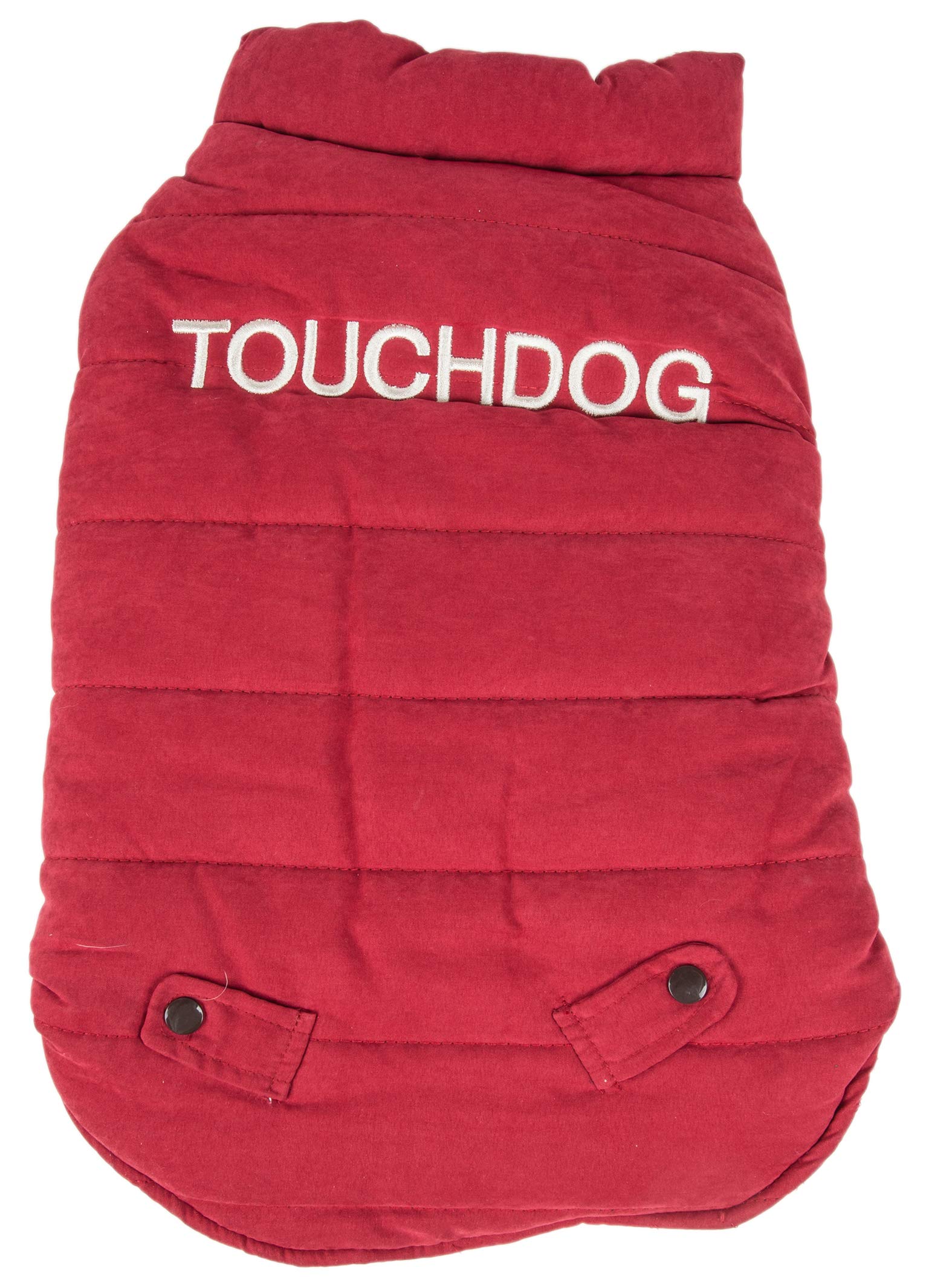 TOUCHDOG Waggin Swag Fashion Designer Reversible 3M Insulated Pet Dog Coat Jacket, Large, Pink / White
