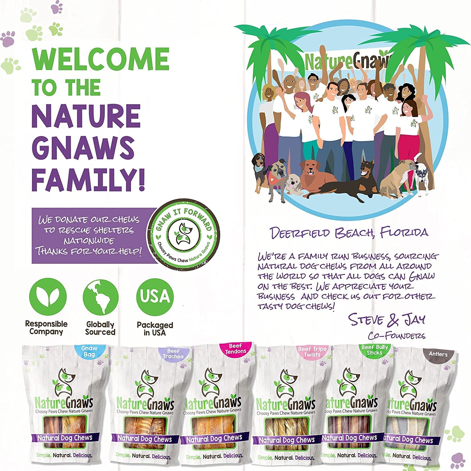 Nature Gnaws Beef Paddywack Tendons for Dogs 5-6 (10 Count) - Long Lasting for Aggressive Chewers - Natural Beef Dog Chew Bones