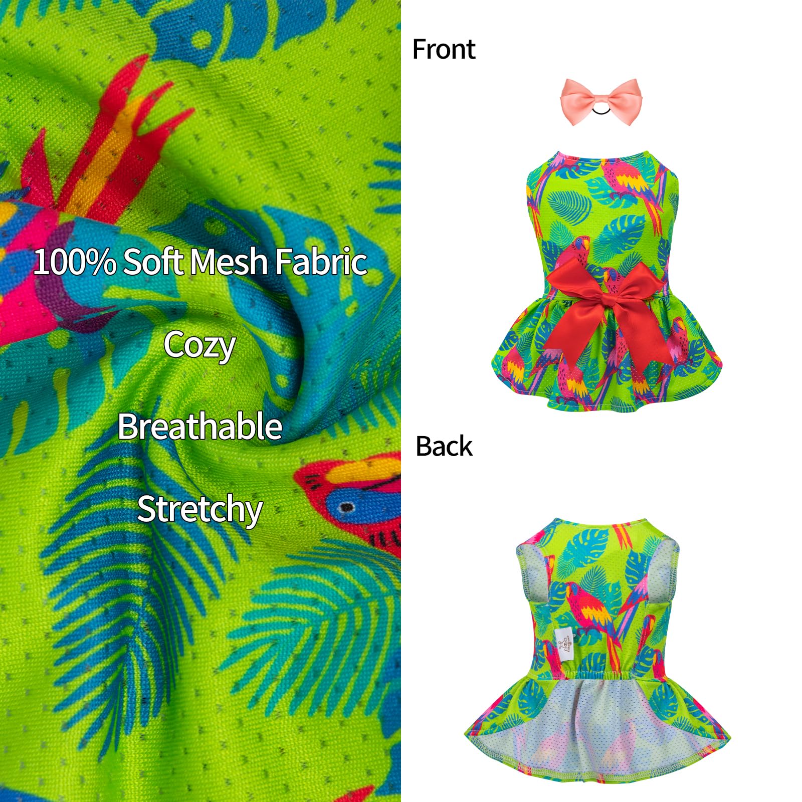 Cutebone Dog Mesh Dress Puppy Sundress Pet Outfit Summer Fashion For Small Dogs Girl Cat Clothes Bf24Xs
