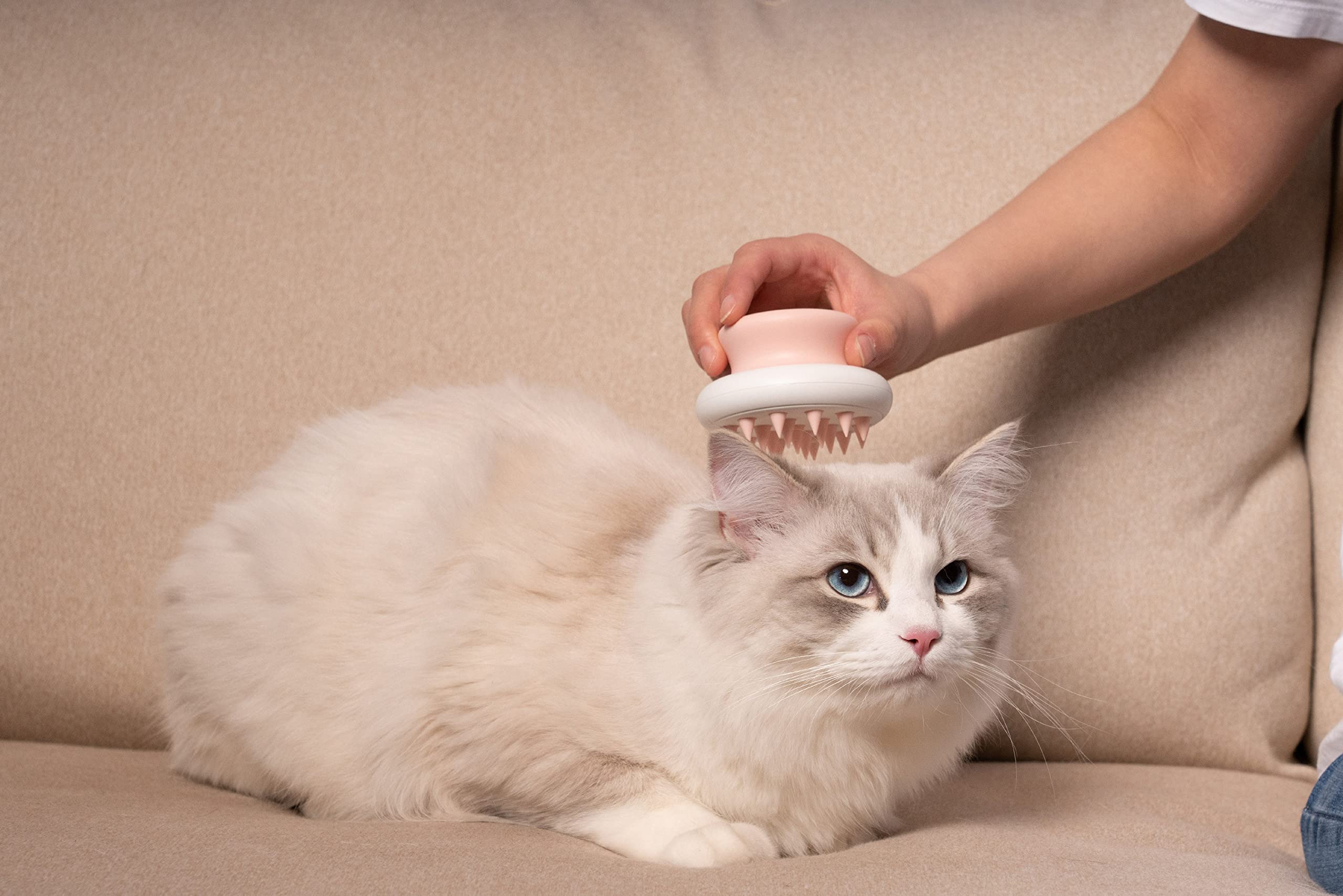 Pet Life  'Scwubba' Handheld Bathing Brushing and Massaging Soft Flexible Grooming Pet Comb