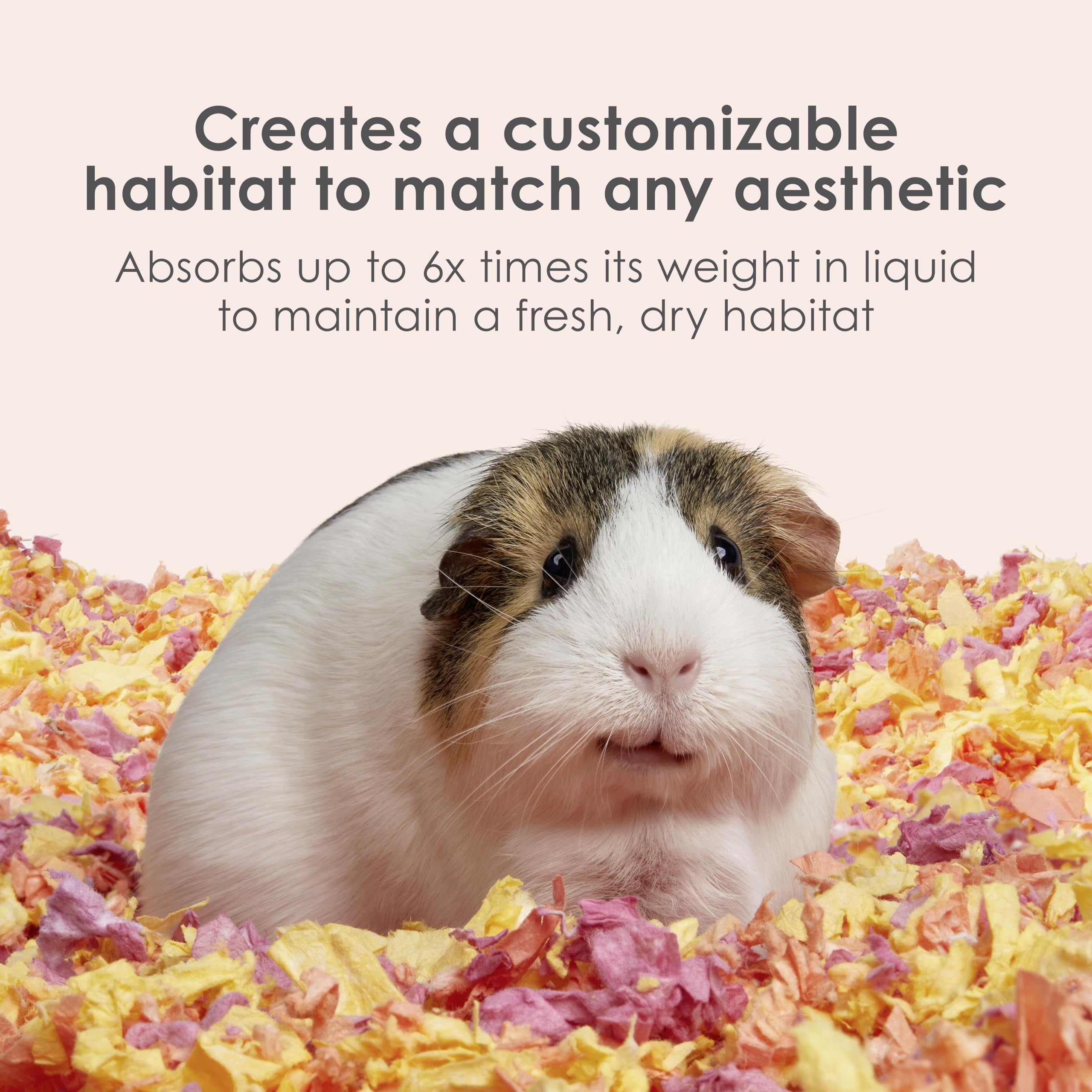 Kaytee Clean & Cozy Colors, Small Animal Bedding With Extreme Odor Control, Sunset 49.2 Liters