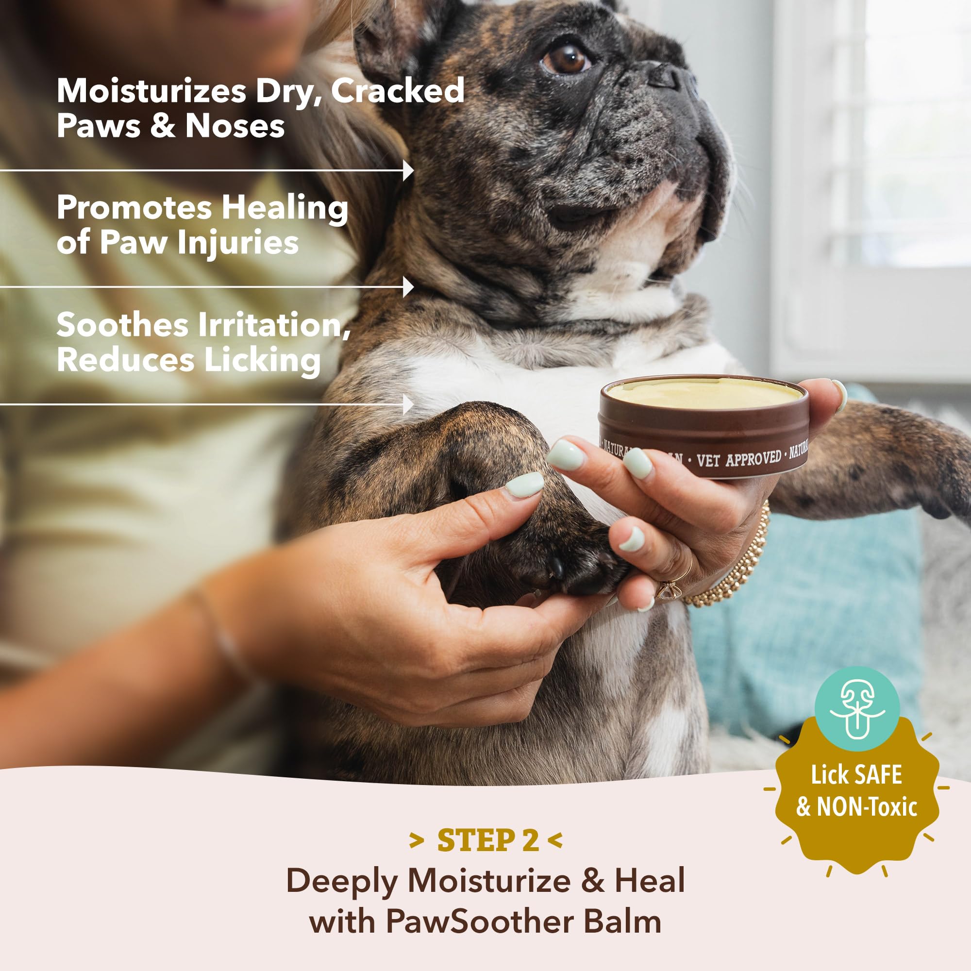 Pawtection Balm Stick For Dogs (2Oz) All-Natural, Lick-Safe Dog Paw Protector, Moisturizing Dog Paw Balm For Dry, Cracked Pads, Protects Paws From Winter Ice, Salt & Rough Terrain