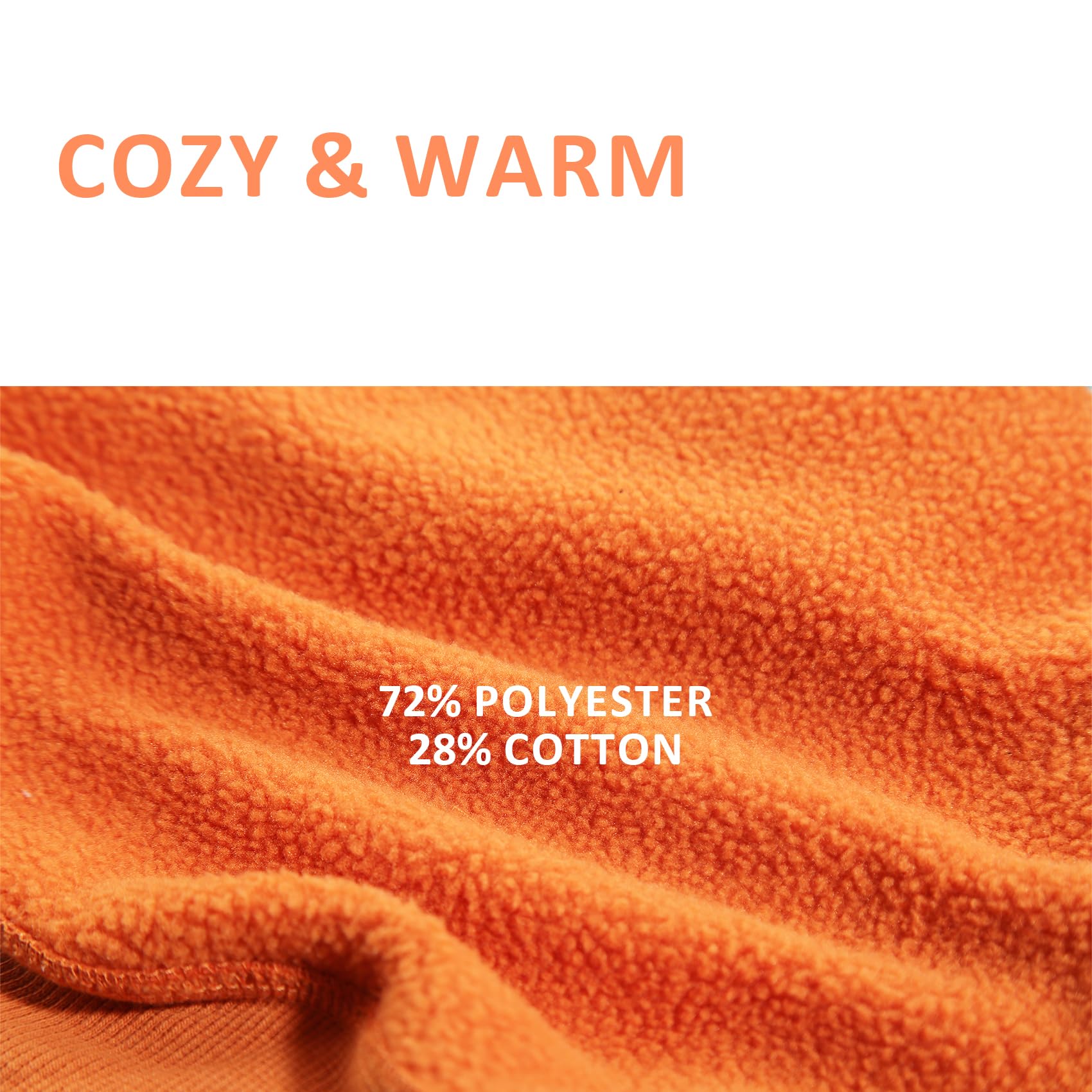 Winter Dog Coat, Plush Vest Hoodie Jacket - Warm Clothes For Dogs (Orange, Xlarge)