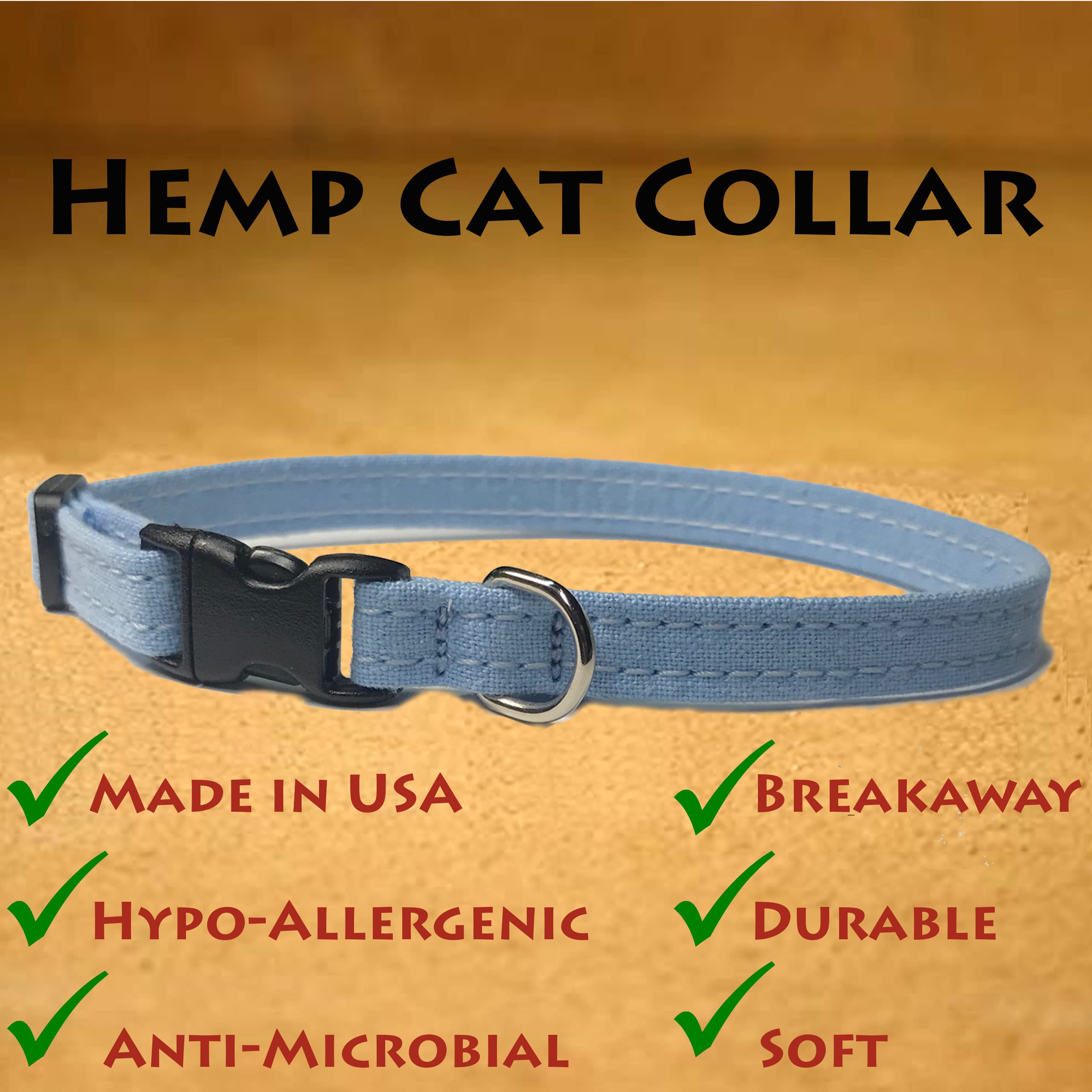 Hemp Toy Dog Collar, Puppy Dog Collar Available In Red, Yellow, Brown, Green, Blue, Purple, Pink, White, & Lt. Blue For Small An