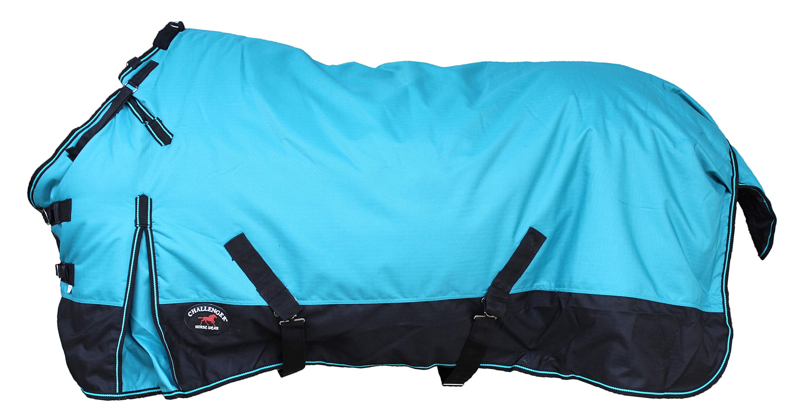 Challenger 60'' 1200D Turnout Waterproof Rain Horse Light Winter Blanket Fleece Lined 367Lg