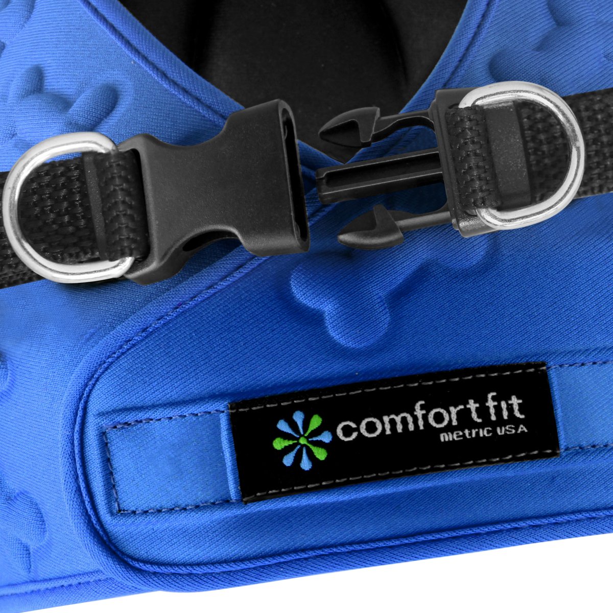 Cold Weather Dog Harness - Comfortable & Adjustable Harnesss For Dogs - Easy Walk Dog Harness (Blue, Chest Size 13' - 17')