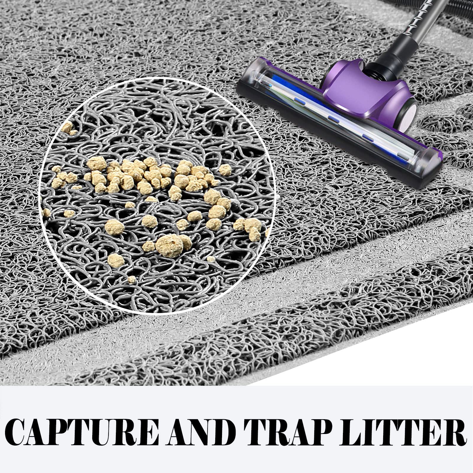 Upsky Large Cat Litter Mat Trapper 35''  23'' Traps Litter From Box And Paws Scatter Control For Litter Box Soft On Sensitive Ki