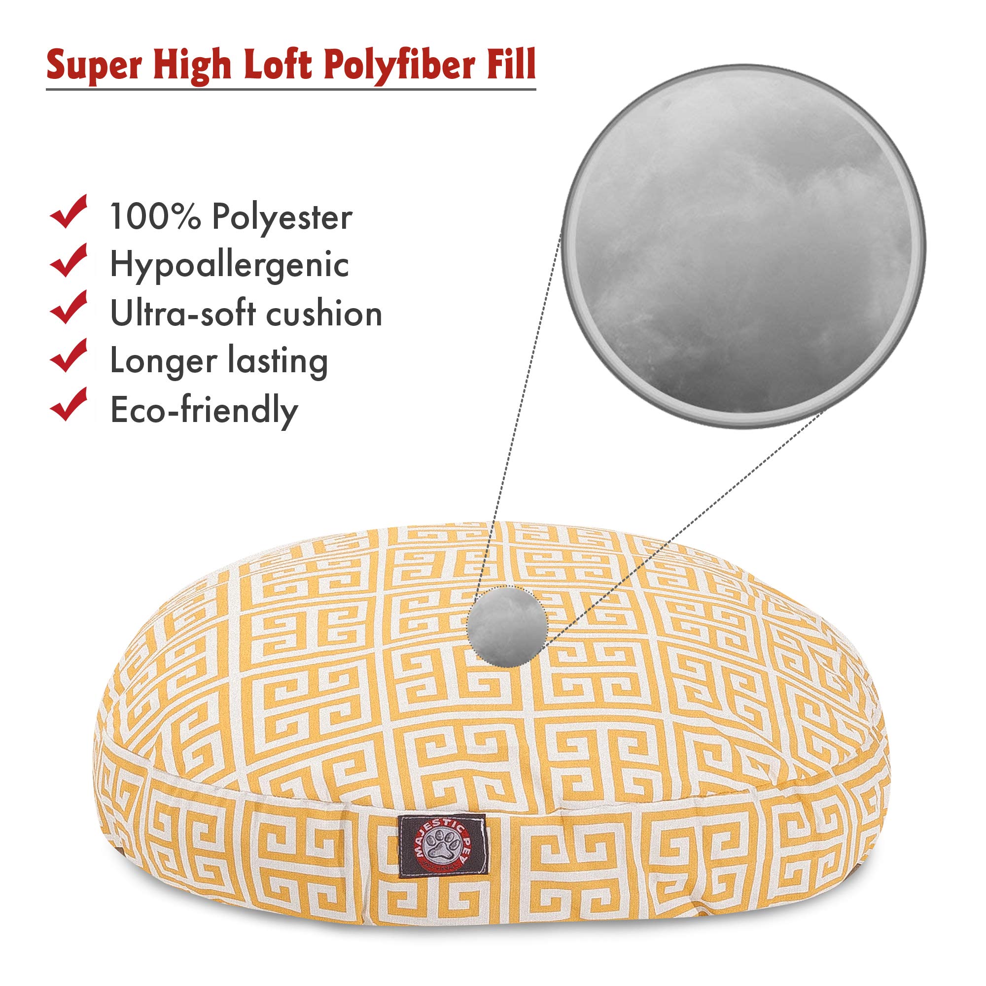 Citrus Towers Large Round Indoor Outdoor Pet Dog Bed With Removable Washable Cover By Majestic Pet Products