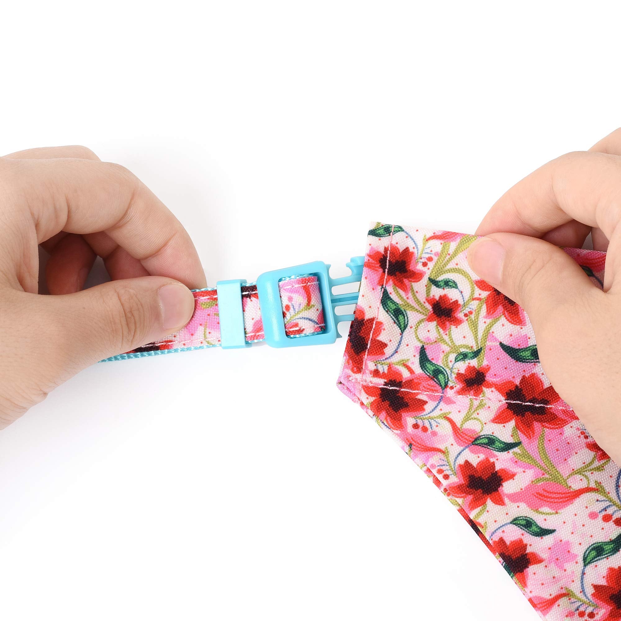 Mile High Life | Girl Dog Collars | Cute Bandana Collar | Soft Poly Cotton Fabric Collars For Medium Dogs | Flower & Fruit Patte