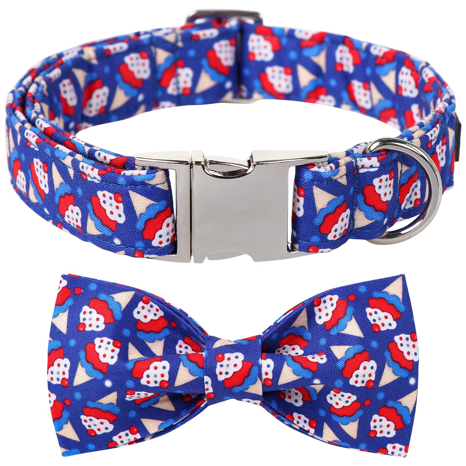 Lionet Paws Design Dogs Collar Cute Adjustable 4Th Of July Collars For Boy Male Small Medium Dogs With Sundae Xl