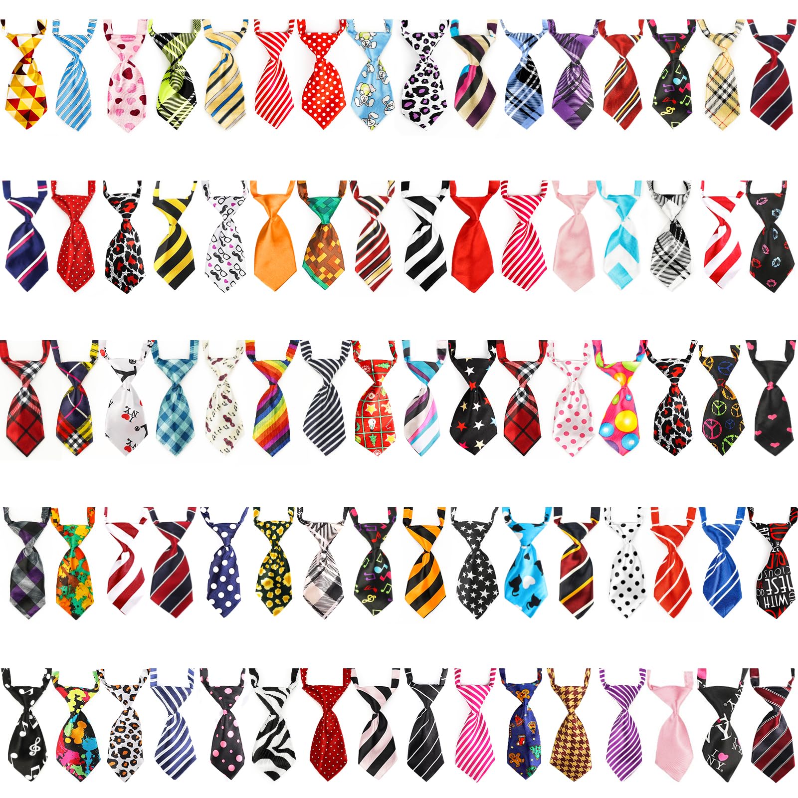 Segarty Dog Ties, 80 Pieces Dog Ties For Small Pets Adjustable Neck Ties Pet Collar Small Cat Neckties For Medium Large Puppy Gr