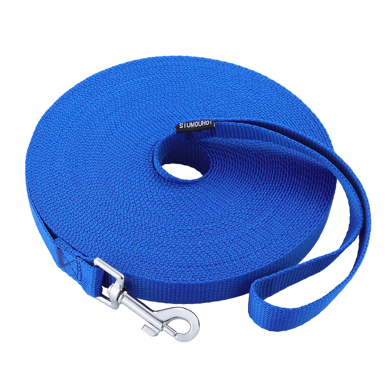 Siumouhoi Dog/Puppy Obedience Recall Training Agility Lead-15 Ft 20 Ft 30 Ft 40 Ft 50 Ft Long Leash -For Training Leash, Play, Safety, Camping,Or Backyard (20Feet, Blue)