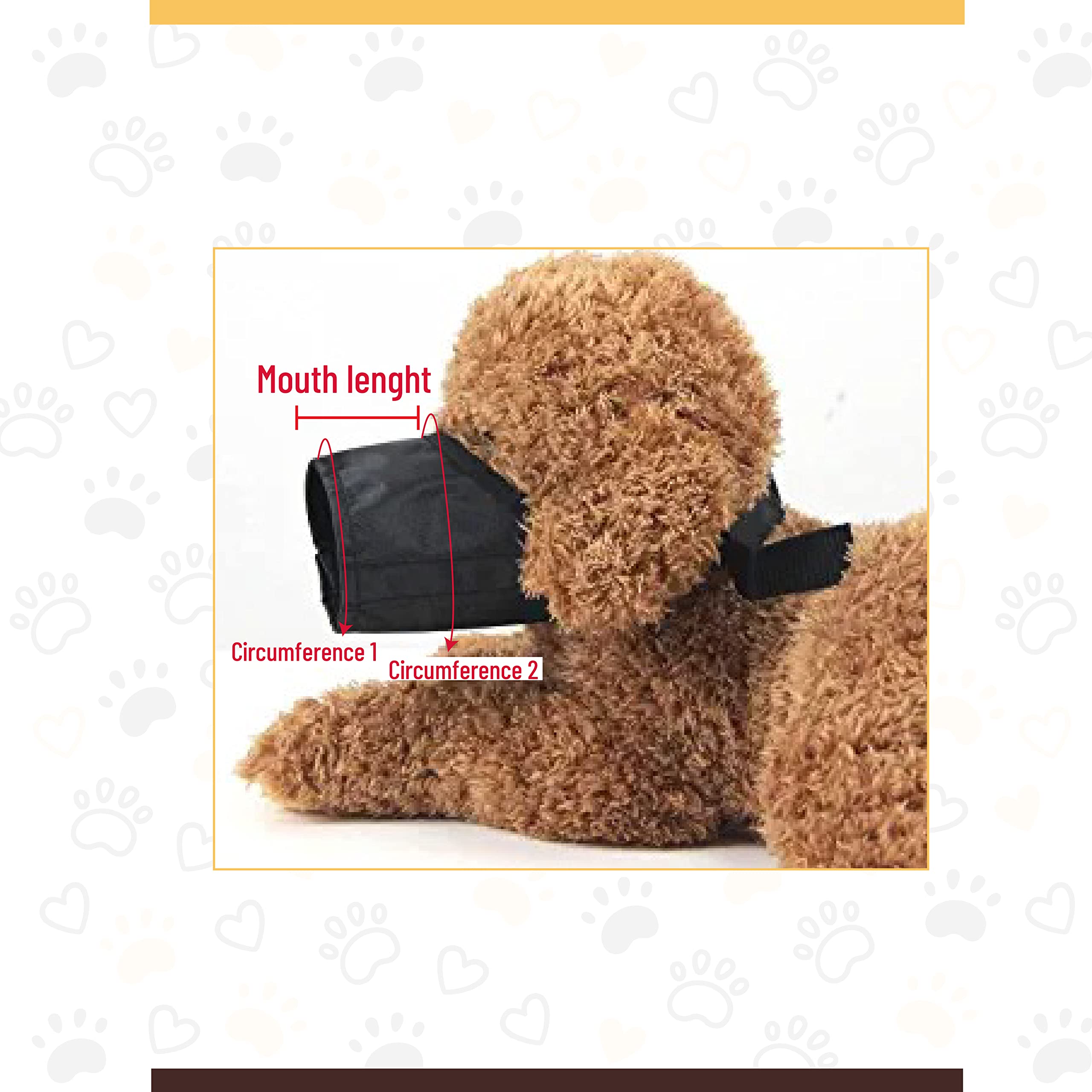 Ateliepets Soft Muzzle For Small Dogs (Max. 25 Lbs), Dog Muzzle For Grooming, Mouth Guard To Stop Biting, Barking And Chewing -