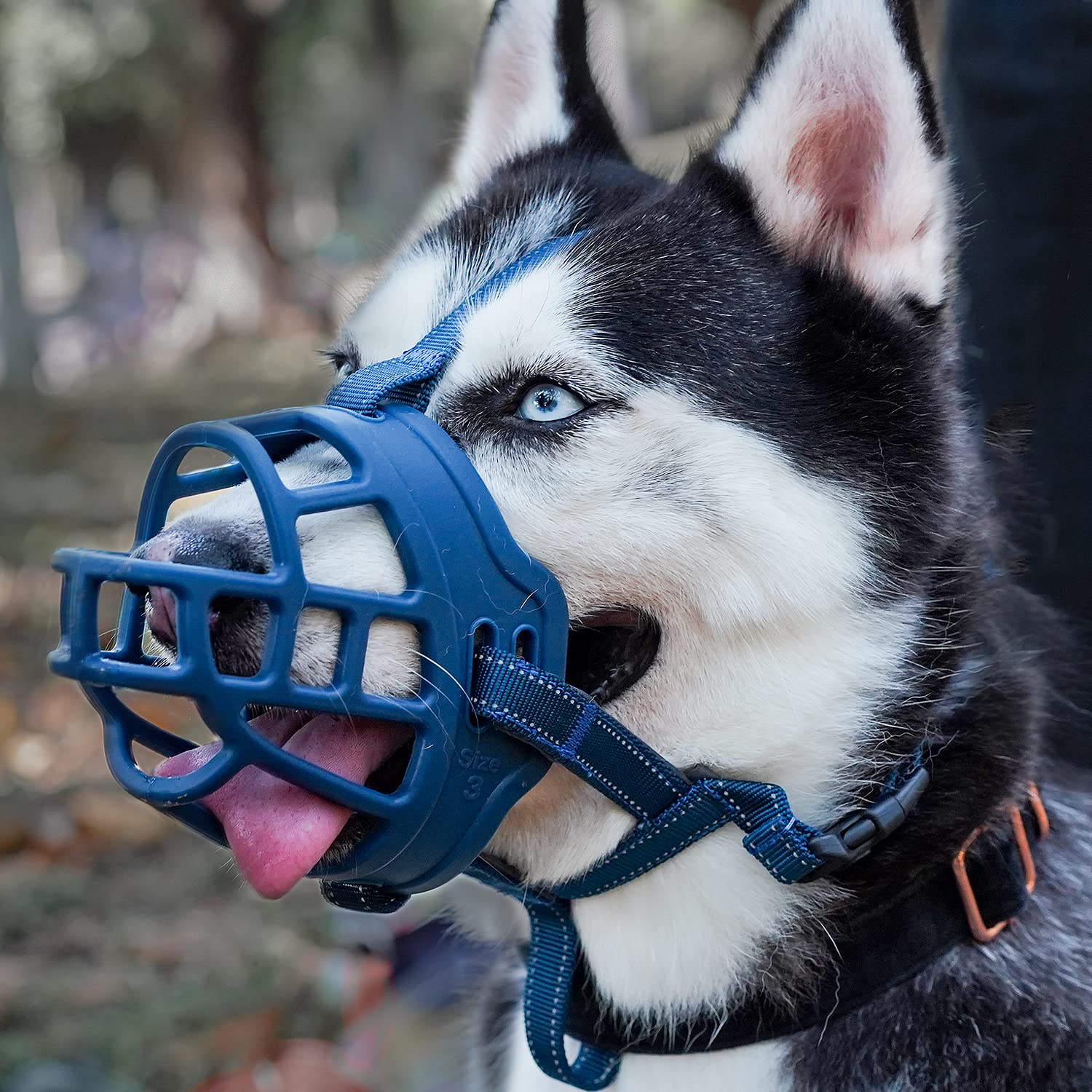 Barkless Dog Muzzle, Soft Basket Silicone Muzzle For Dogs, Best To Prevent Biting And Chewing, Breathable Cage Muzzle For Traini