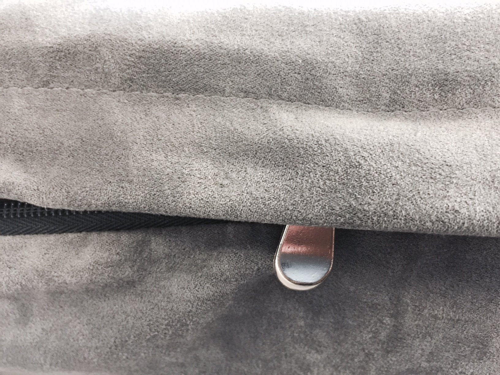 Dogbed4Less Diy Pet Bed Pillow Grey Microsuede Duvet Cover And Waterproof Internal Case For Large Dog At 47X29X4 Inch - Covers Only