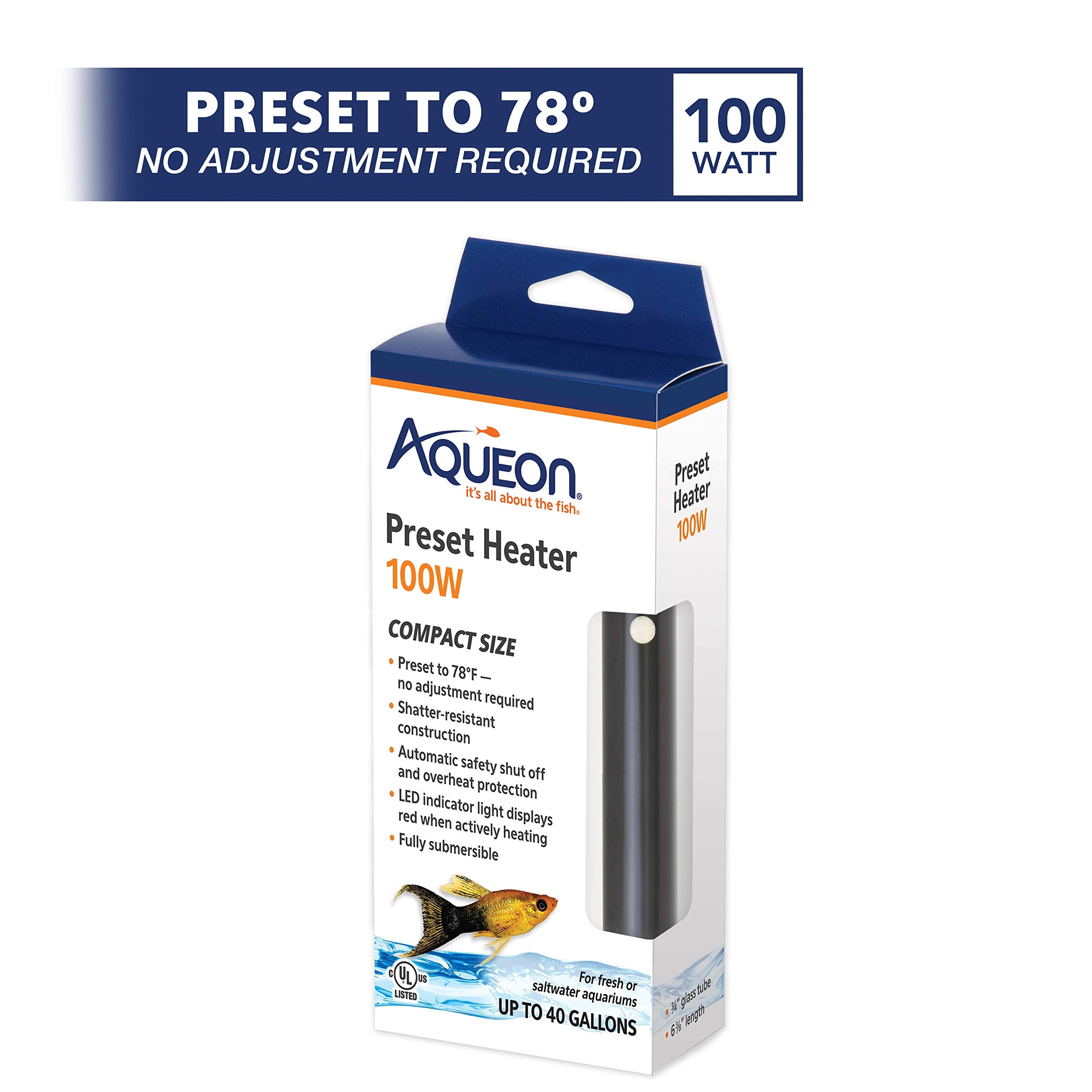 Au 100W Preset Heater Aqueon