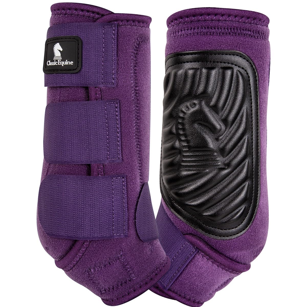 Classic Equine Classicfit Sling Boots, Front (Eggplant, Large)