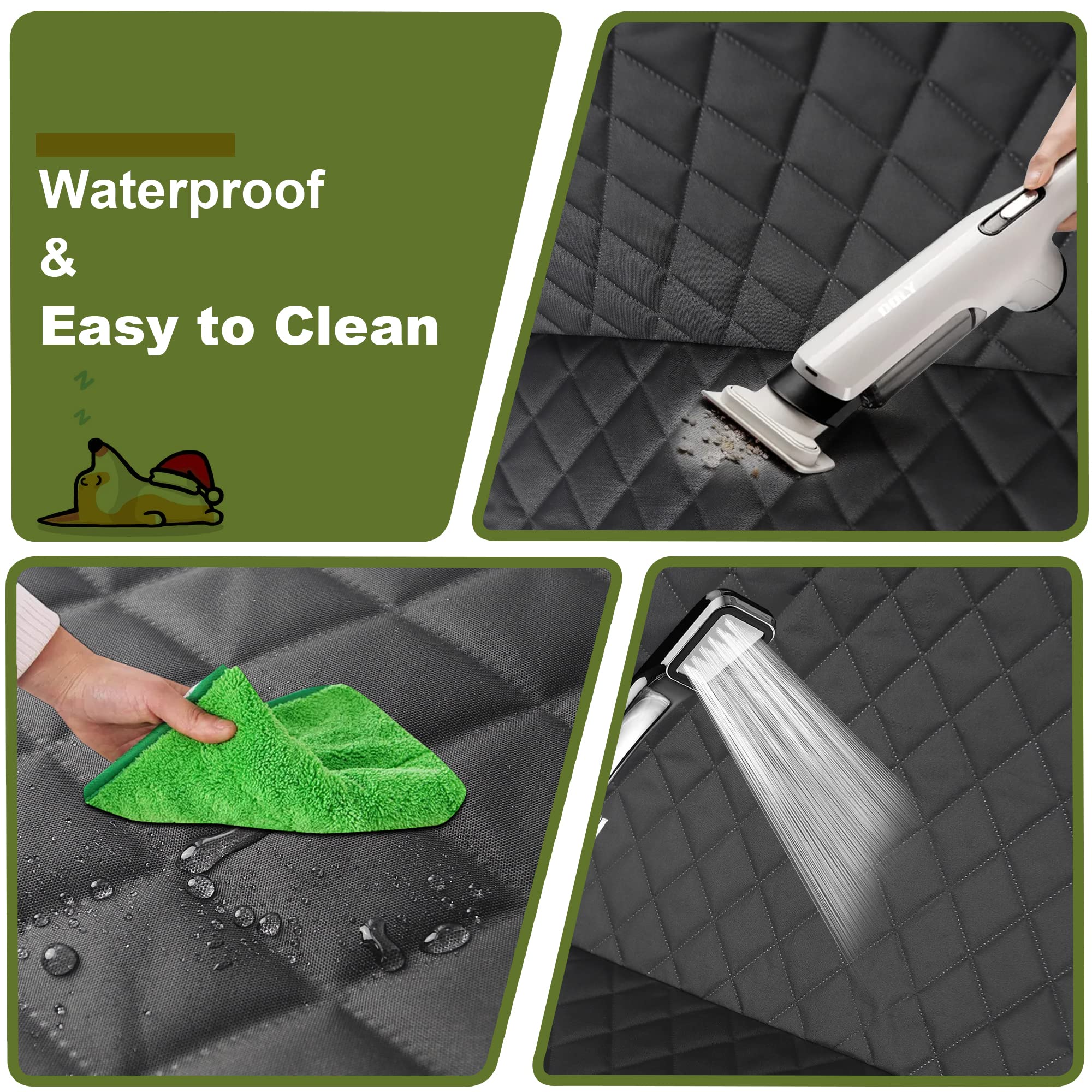 2 Packs Car Front Seat Cover For Dogs, Waterproof Pet Car Seat Protector, Nonslip Scratch-Proof Dog Seat Cover For Cars, Trucks