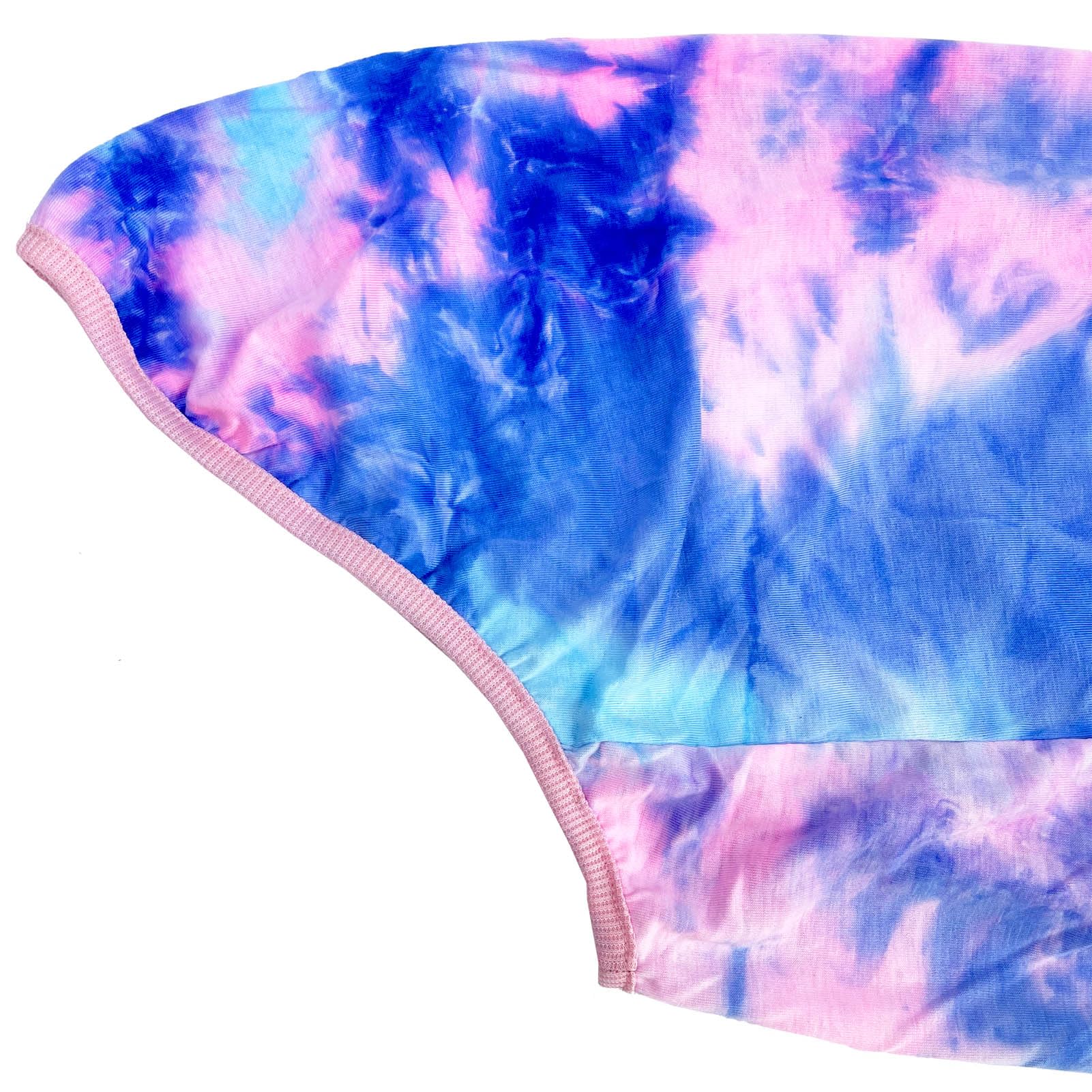 D.E.E Cotton Dog Shirts Large Tie Dye Dog Clothes Lightweight Girl Boy Big (Vestpink, X-Large)