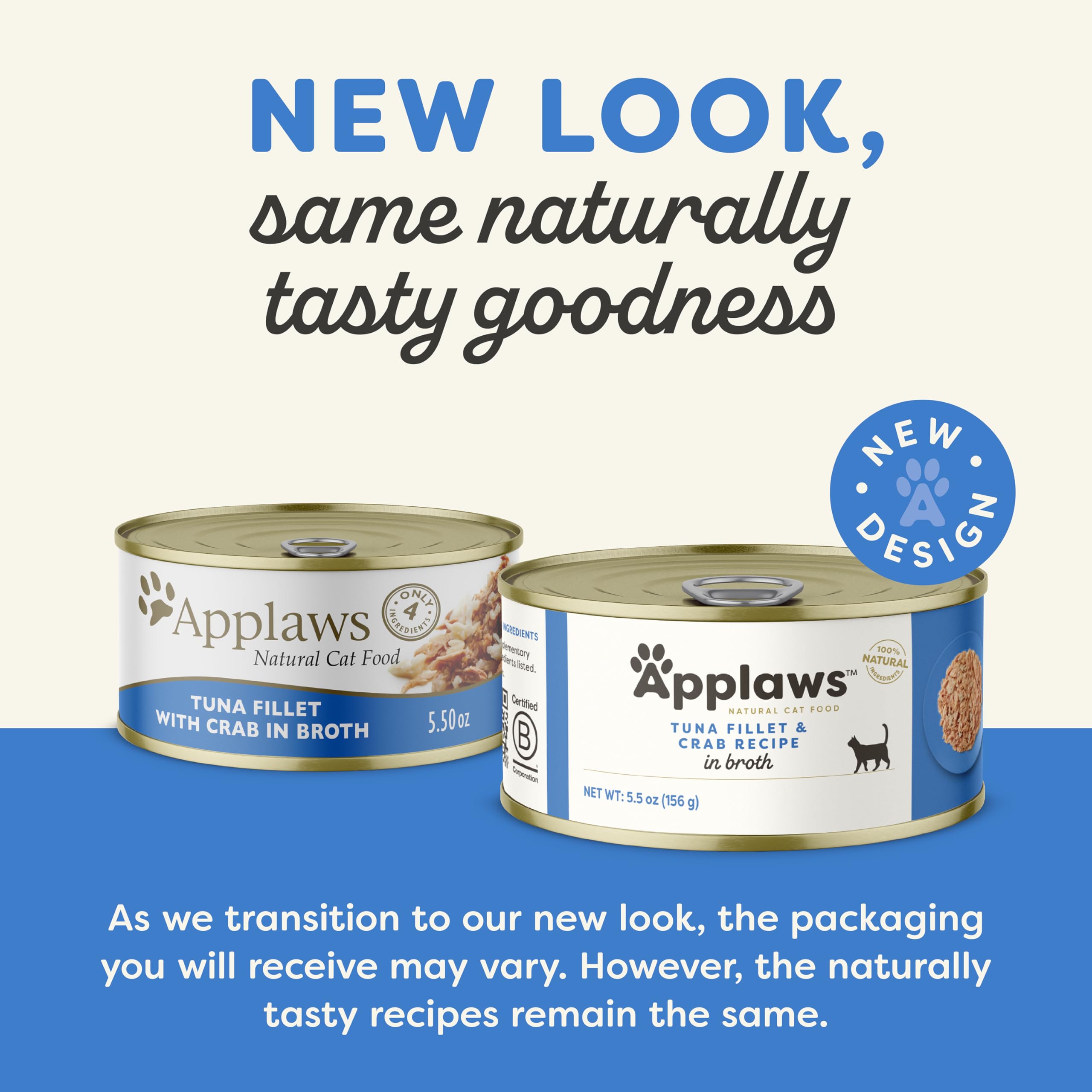 Applaws Natural Wet Cat Food in Broth, Limited and Natural Ingredients, High Protein with No Artificial Additives, Fish Selectio