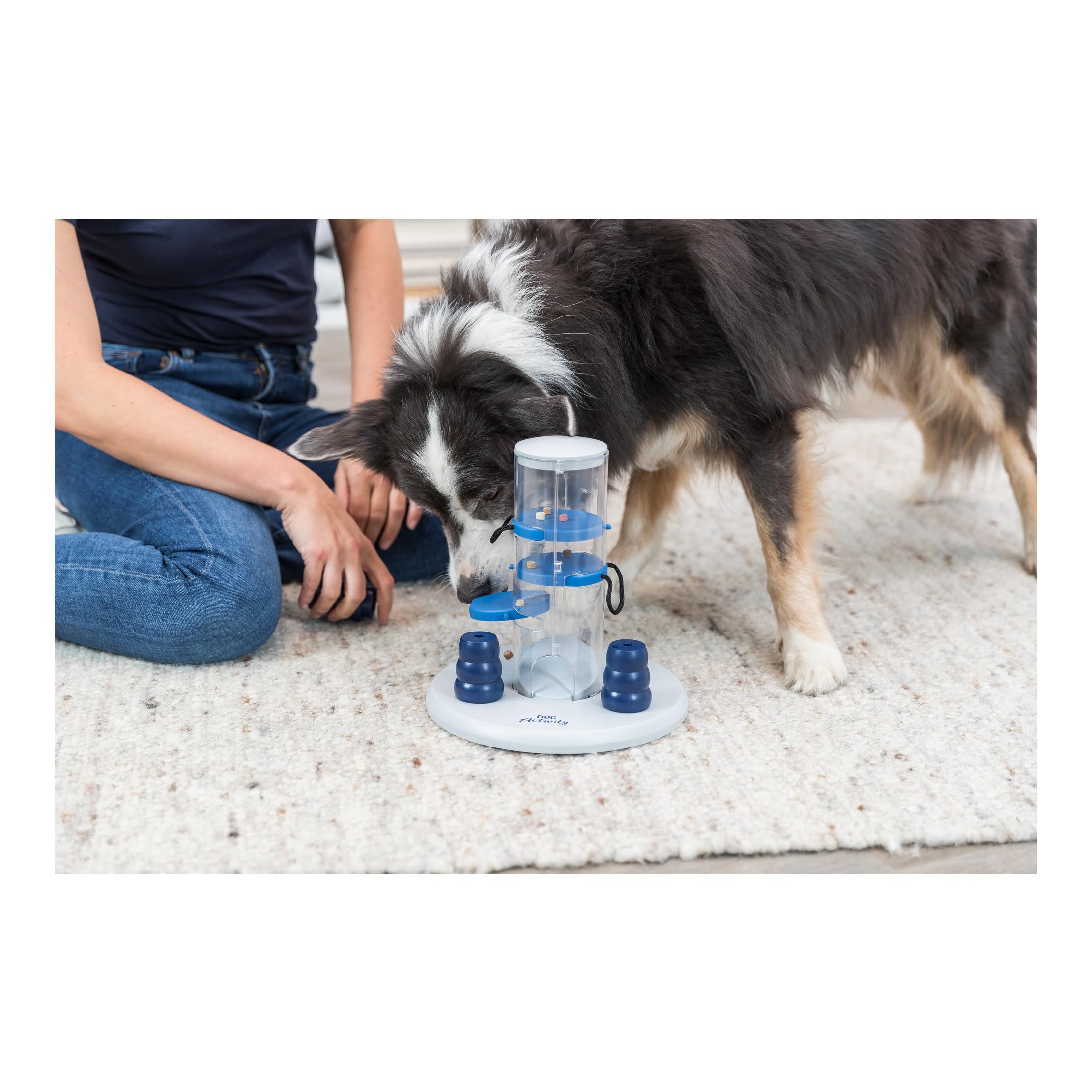 TRIXIE gambling Tower Strategy game, Intermediate Dog Puzzle Toy, Level 2 Activity, Treat Puzzle, Interactive Play, Enrichment