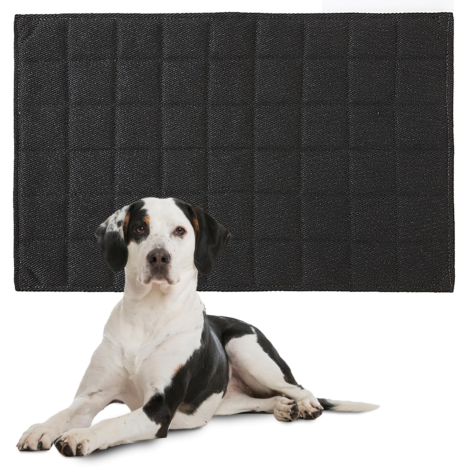 HOMBYS Chew Proof Dog Crate Bed Mat, 22x35 Indestructible Kennel Pad for Aggressive Chewers, Plaid Durable Puppy Crate Mats for 