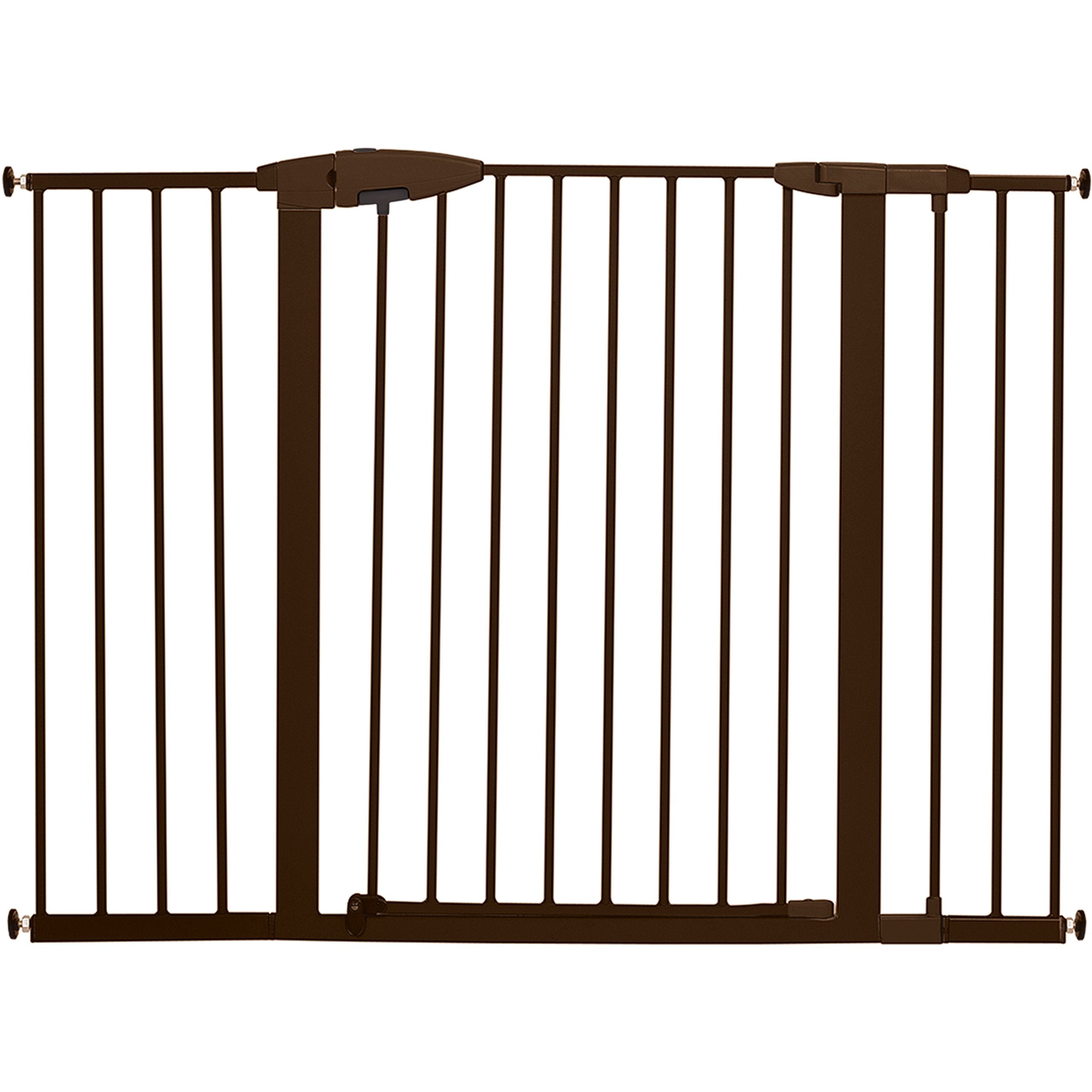 Munchkin® Easy Close Xl™ Pressure Mounted Baby Gate For Stairs, Hallways And Doors, Walk Through With Door, 29.5' - 51.6' Wide, Metal, Bronze