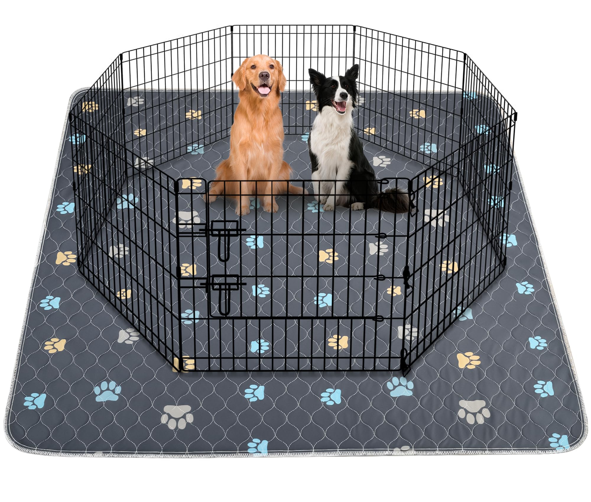 Aitmexcn Washable Puppy Dog Pee Pad, 2Pcs 100% Waterproof Whelping Training Mat For Puppy/Senior Dog, Fast Drying Reusable Puppy Pads For Indoor, Outdoor And Car Travel- 36'' X 41''