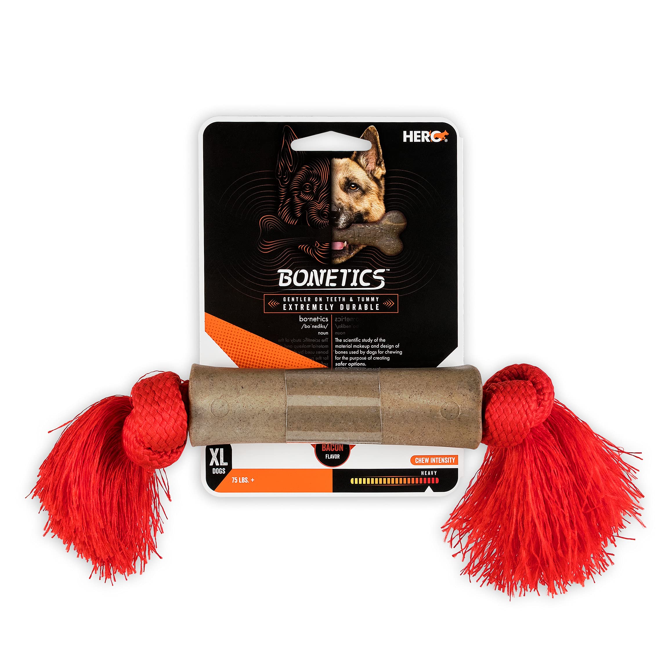 Hero Dog Bonetics Tassel Bone Bacon XLarge