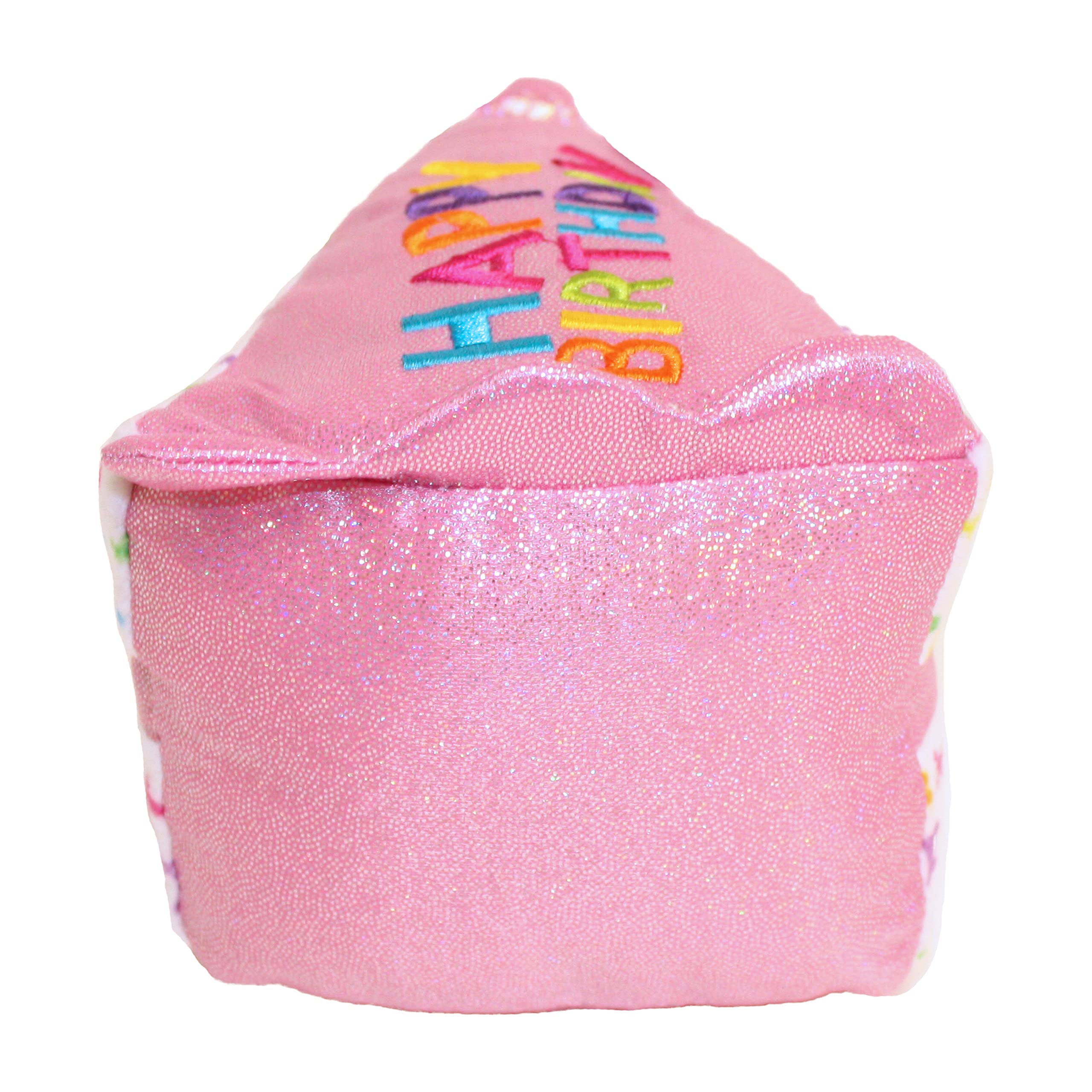 Multipet Birthday Cake Slice Plush Dog Toy
