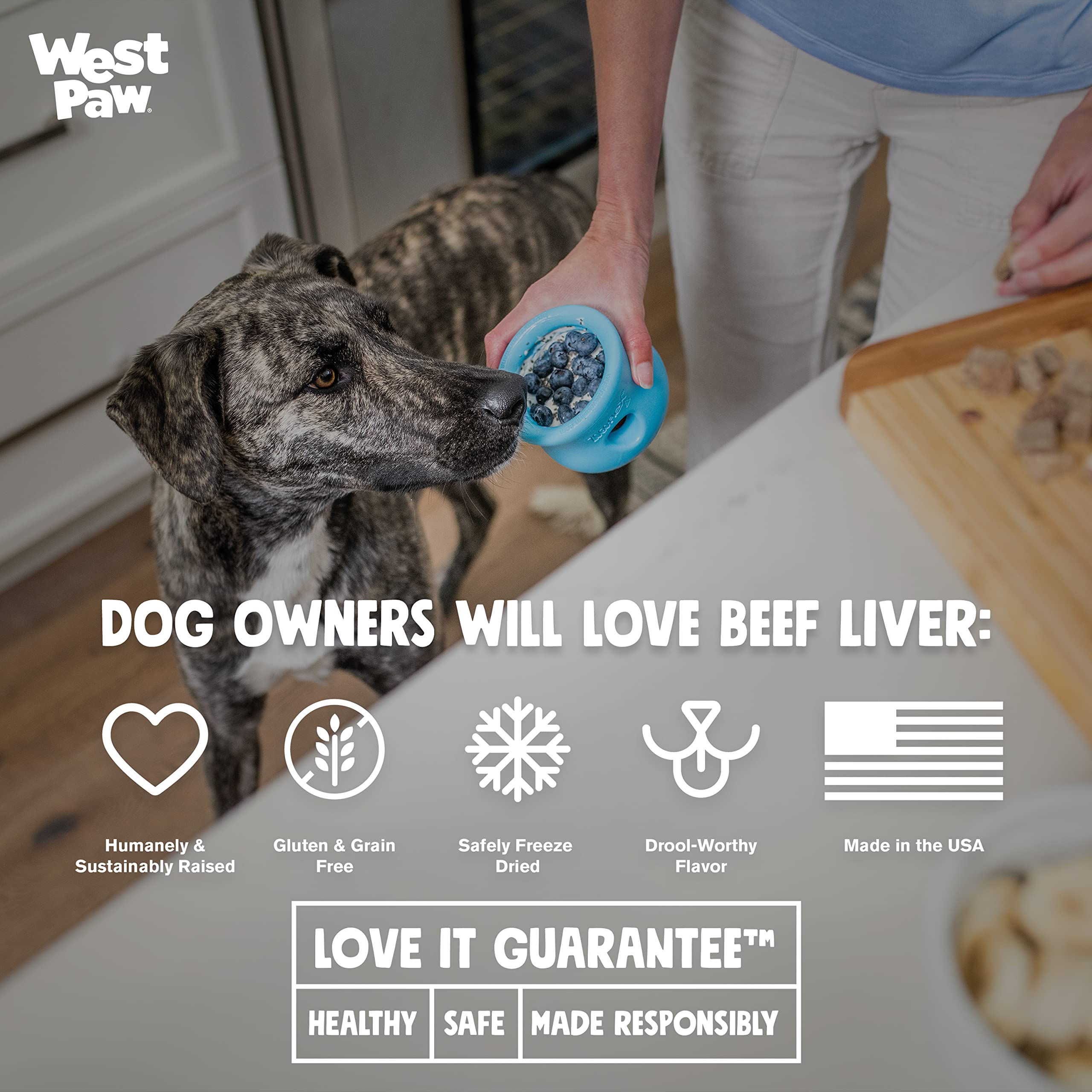 WEST PAW Freeze-Dried Raw All Natural Dog and Puppy Training Treats, Single Ingredient, Humanely Raised and Sustainably Sourced,