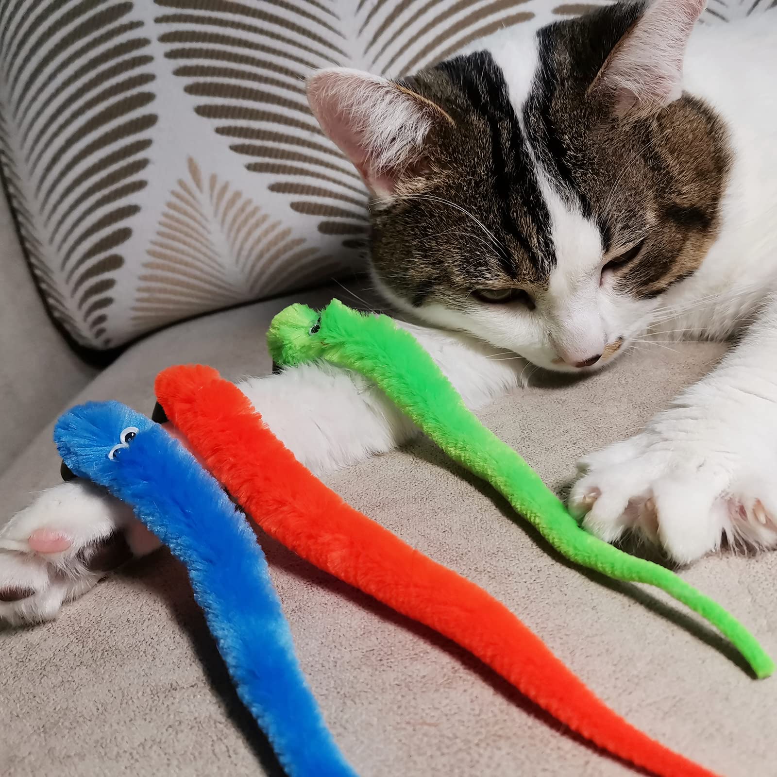 Tienailing Cat Feather Toys Refills Cat Wand Replacement Feathers, 10 Pcs Feather Cat Toy Refills, Cat Toy Wand Attachments Feathers For Cat Toys