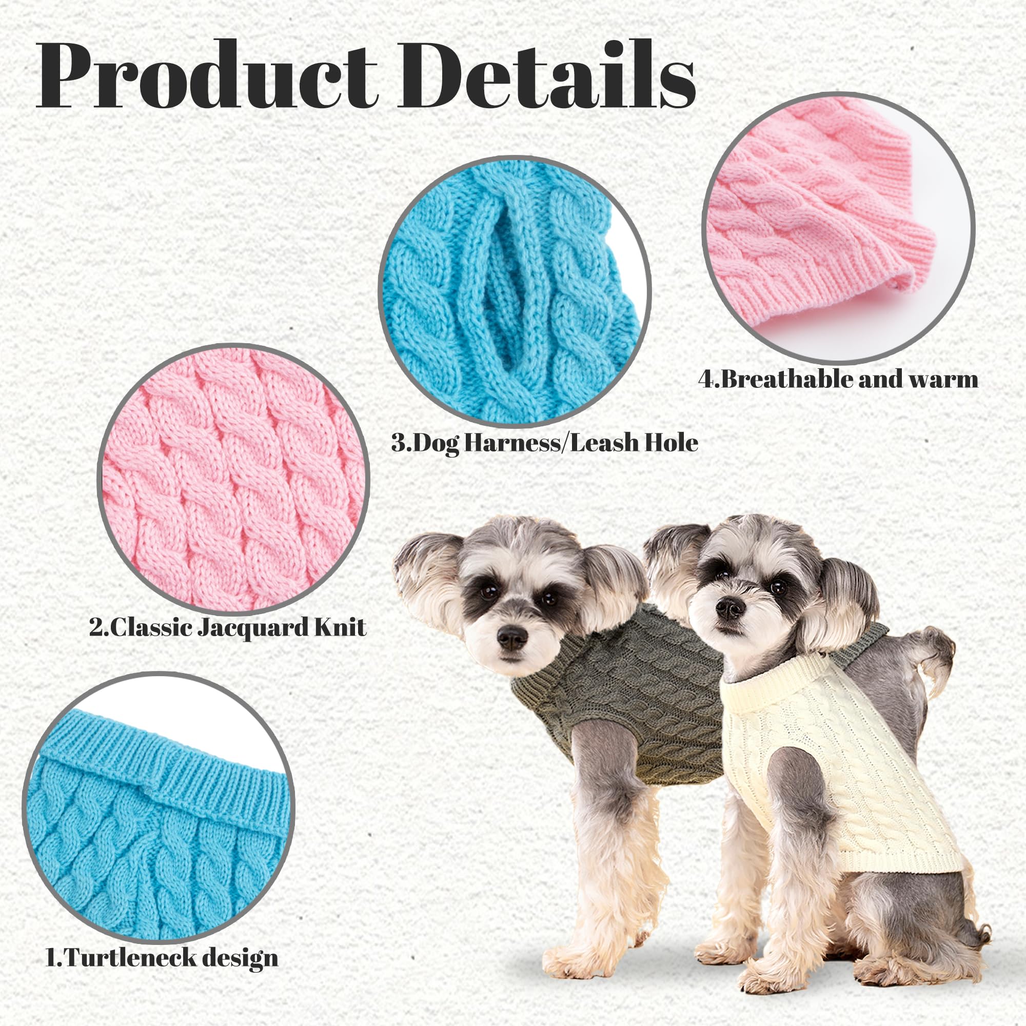 Dog Sweater, Pink Xl Dog Pullover Sweater, Turtleneck Knitwear, Dog Outfits For Small Dogs And Medium Dogs, Warm Clothes For Bul