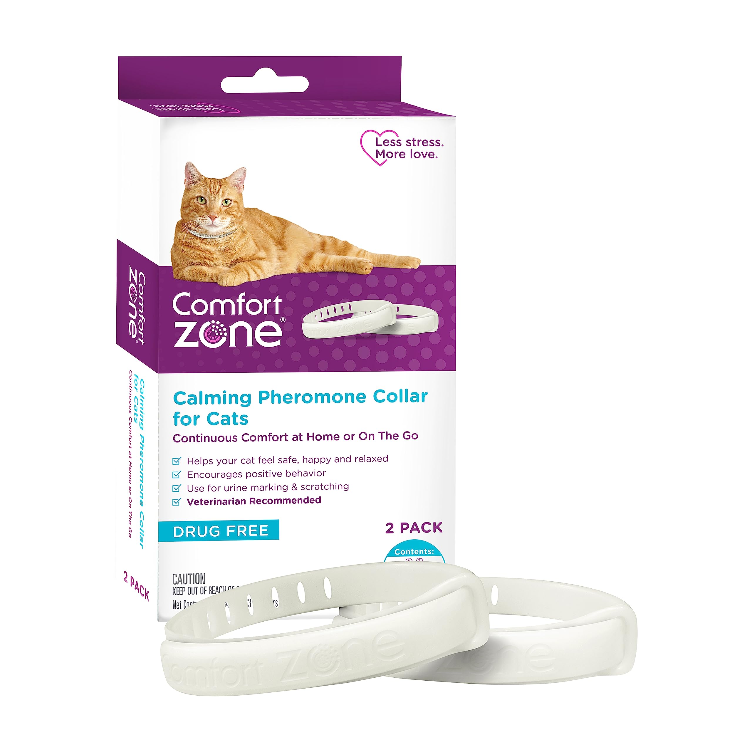 Comfort Zone Cat Calming Collar: 2 Pack
