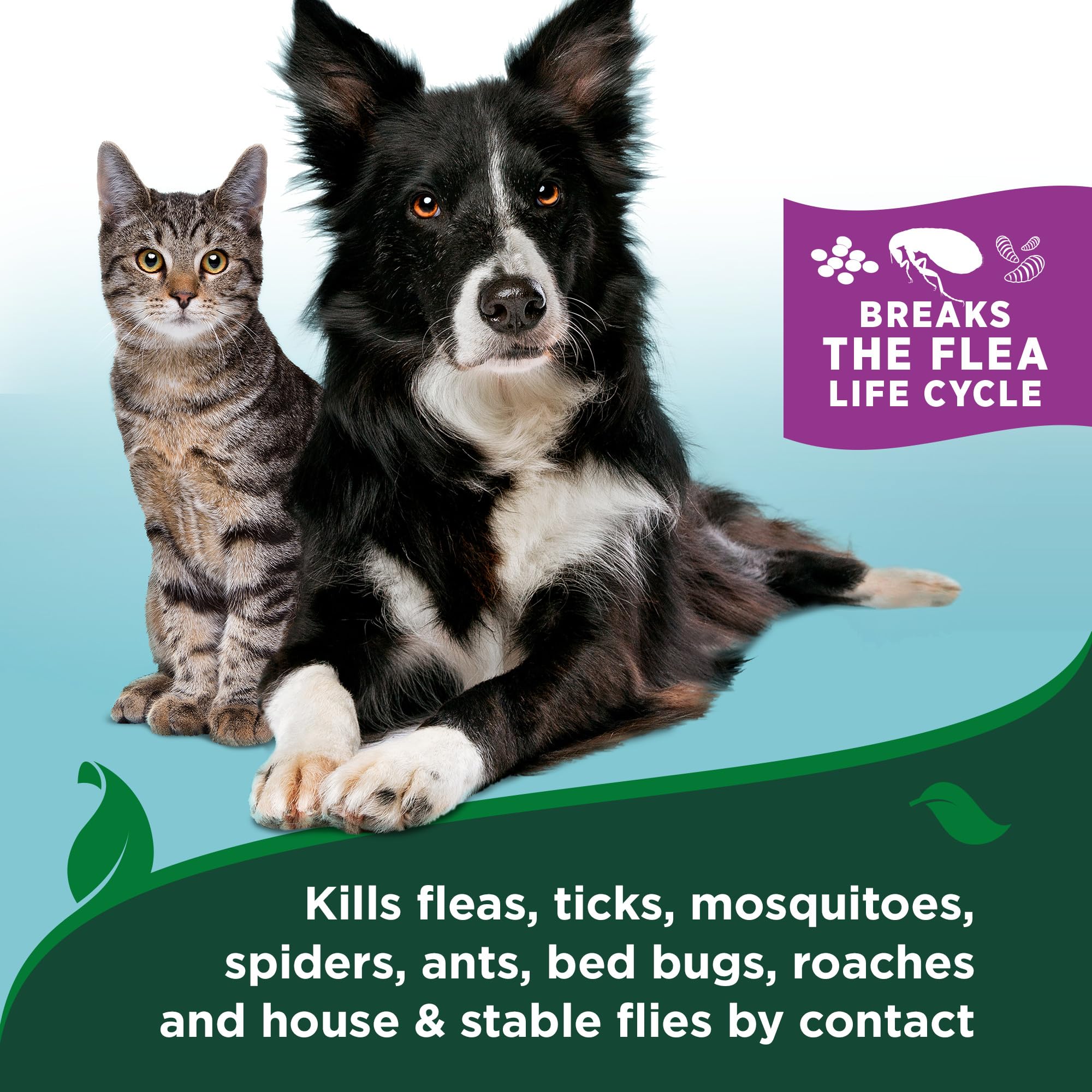 Vet’s Best Flea & Tick Home Spray Refill for Cats, 96oz - Cotton Spice Scent, Gentle Mist, Made in the USA