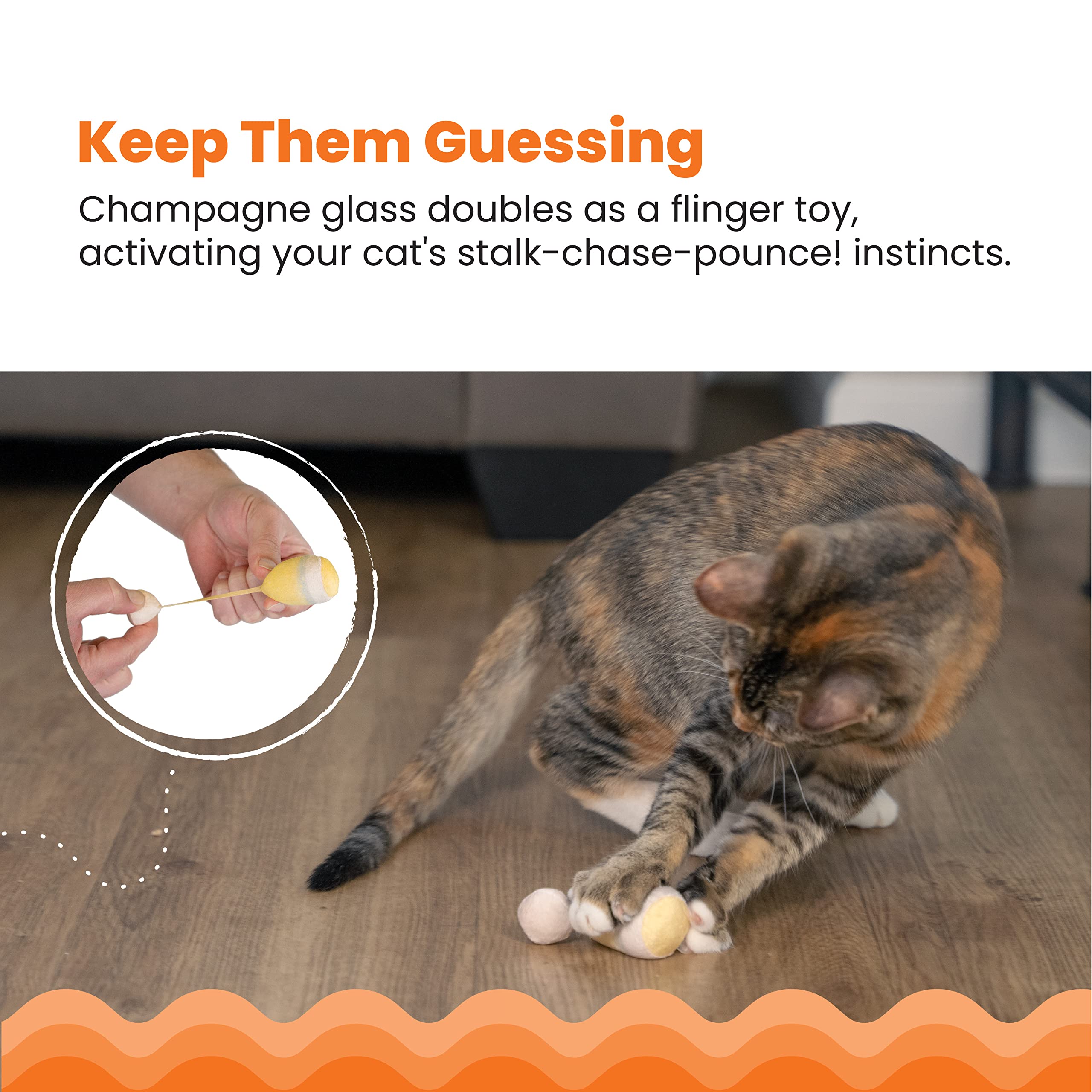 Catstages Purrsecco & Cupcakes Plush Interactive Catnip Cat Toys - 6 Pack