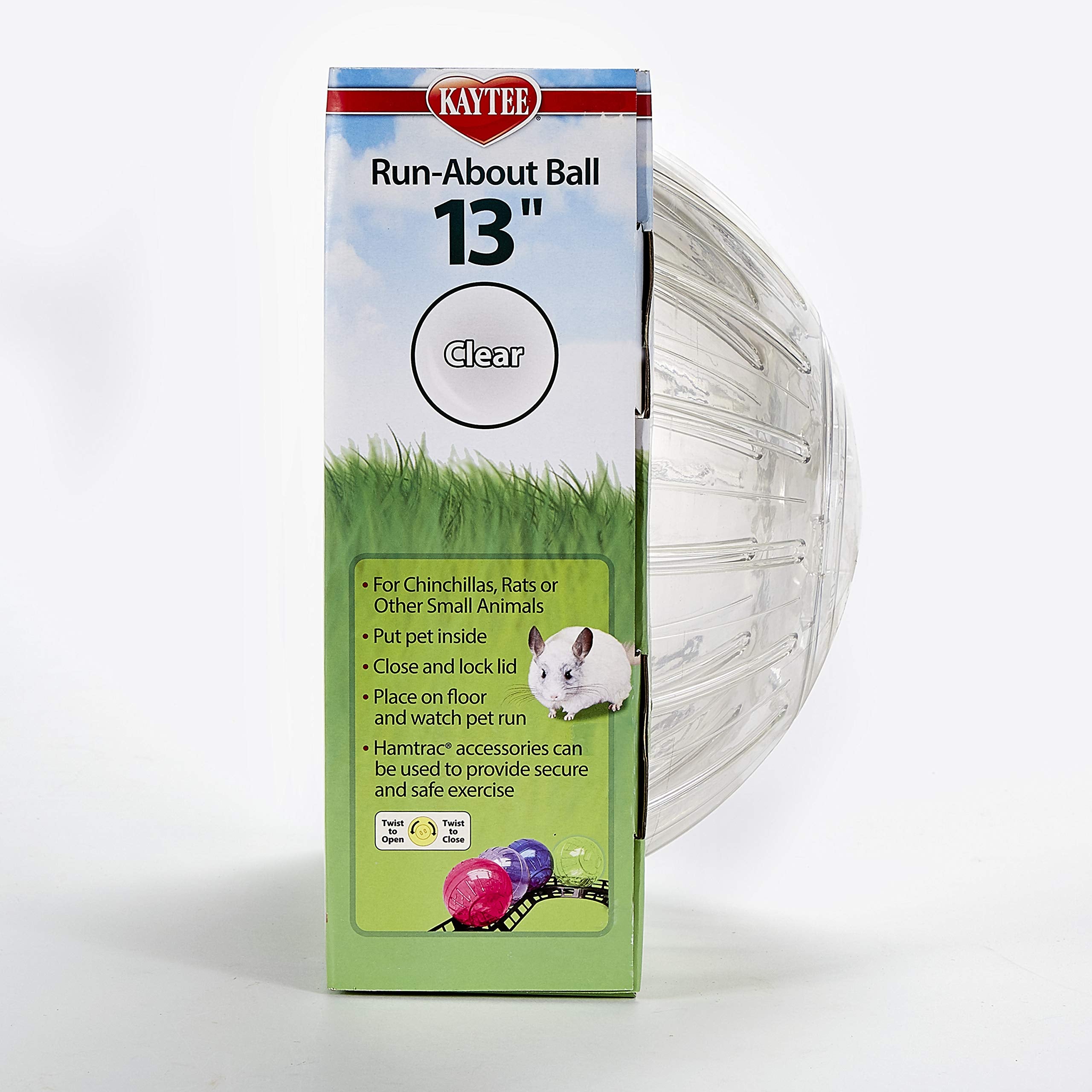 Kaytee 13 Clear Run-About Exercise Ball For Pet Rats & Chinchillas