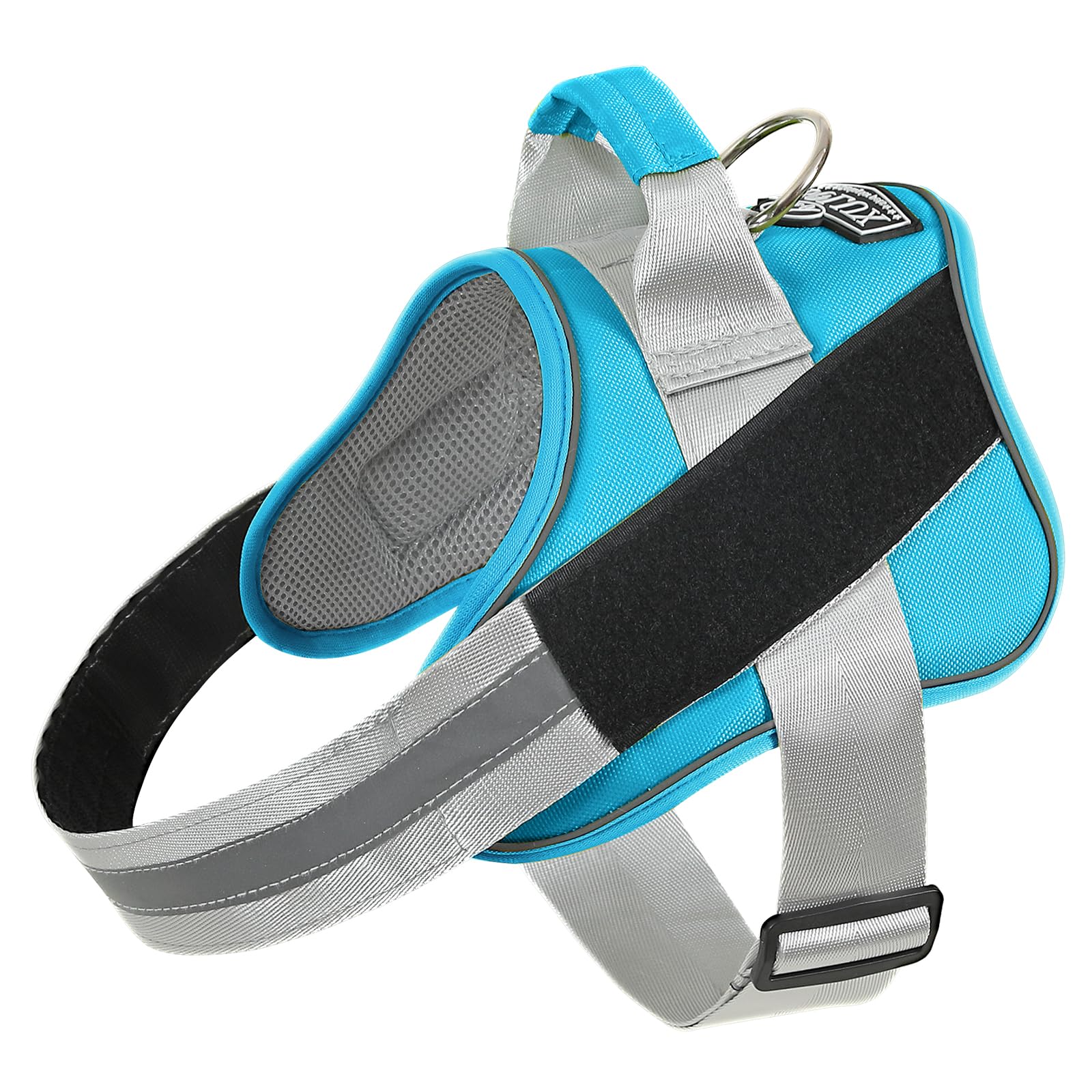 Bolux Dog Harness, No-Pull Reflective Dog Vest, Breathable Adjustable Pet Harness With Handle For Outdoor Walking - No More Pulling, Tugging Or Choking (Oceanicblue, Xx-Large (Pack Of 1))