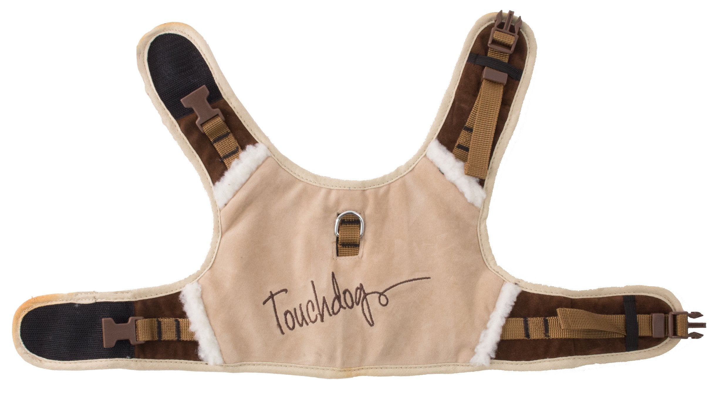 TOUCHDOG Tough-Boutique Adjustable Fashion Designer Pet Dog Harness and Leash Combination, Large, Light Sand Brown