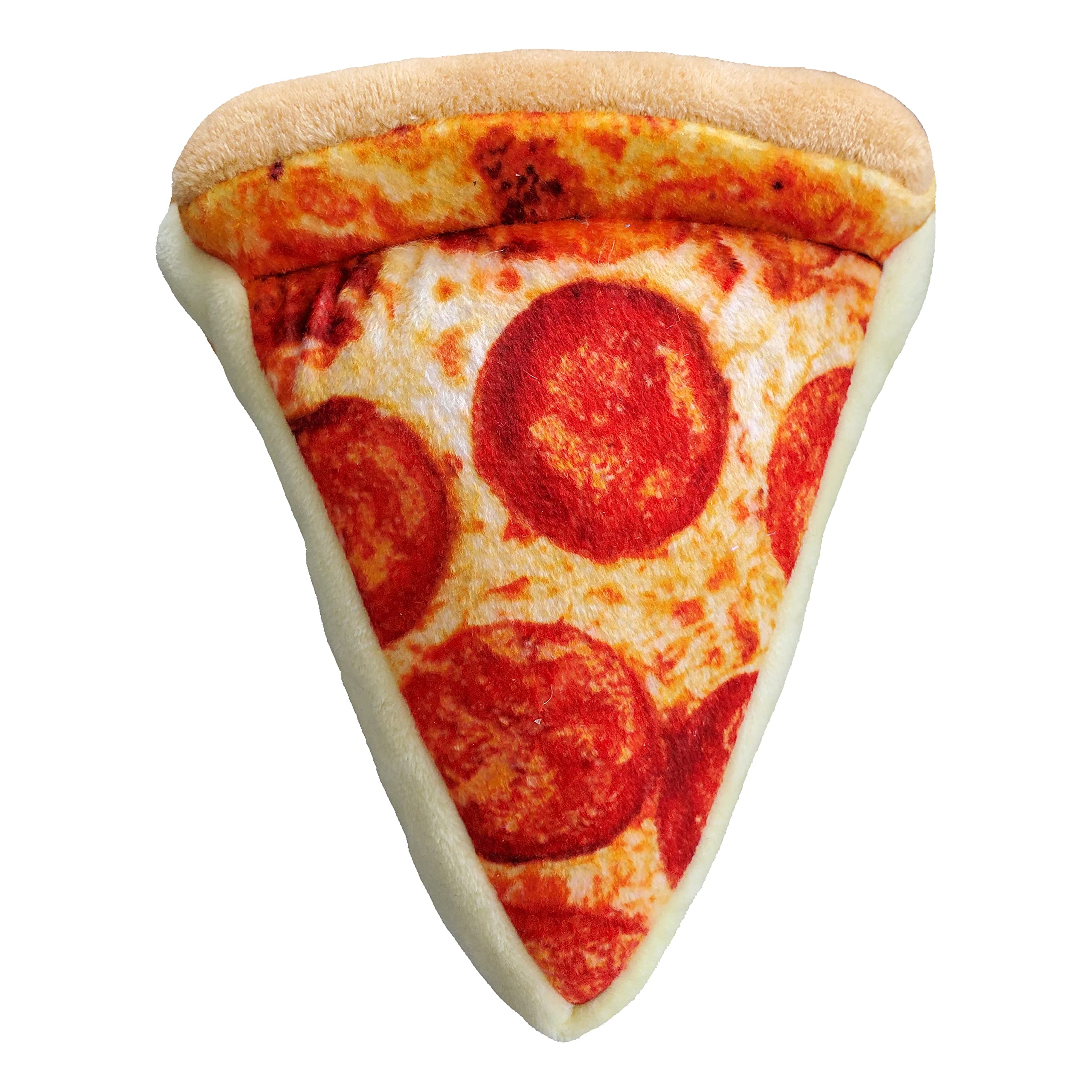 Huxley & Kent For Dogs | Pup-Eroni Pizza (Large) | Power Plush Dog Toy With Squeaker | Funny Dog Toy | Cute Dog Toy | H&K Squeaky Dog Toy
