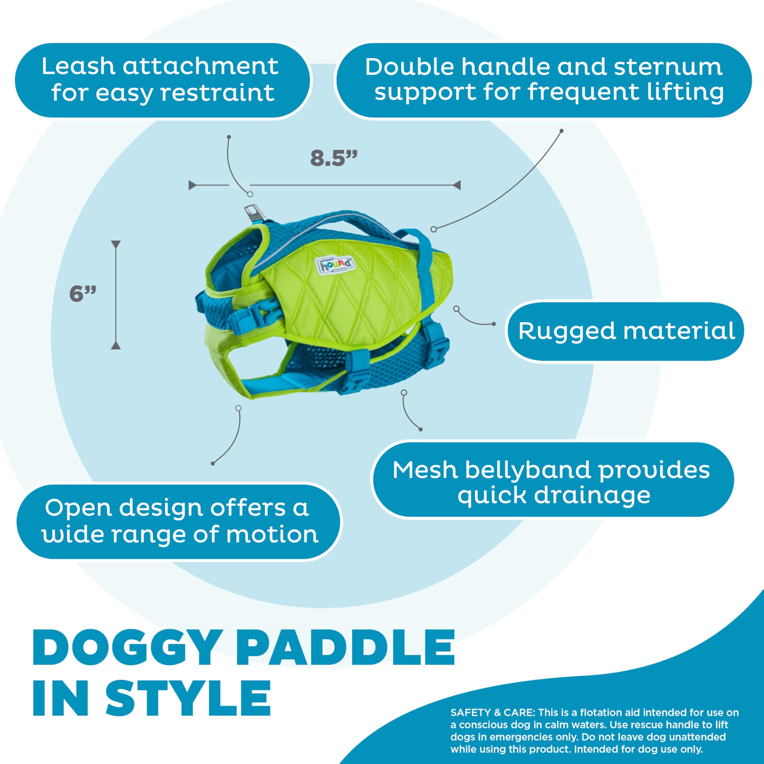 Outward Hound Standley Sport Dog Life Jacket, High-Performance Ripstop Dog Life Vest For Swimming, Boating, And Water Safety, Xs