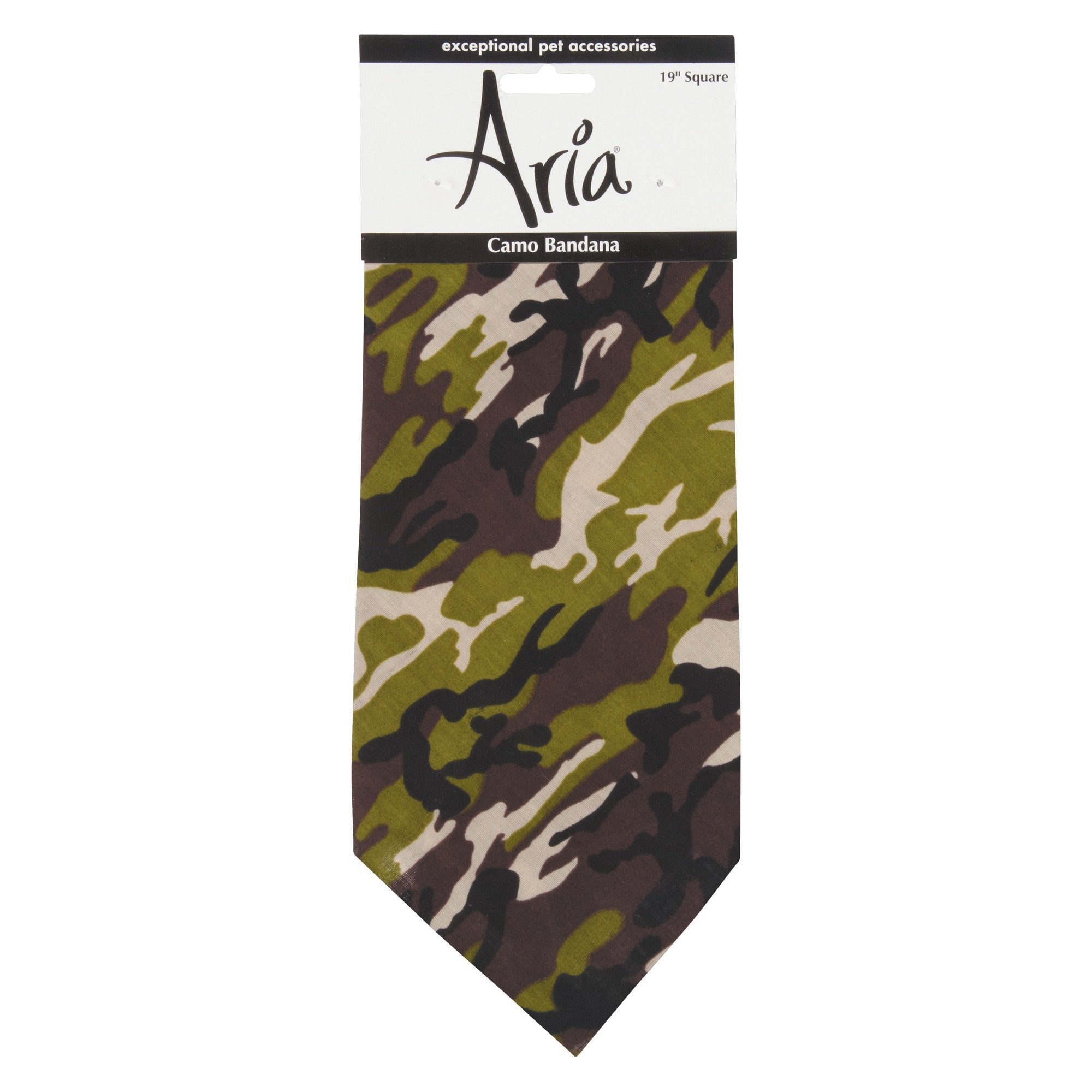 Aria Camouflage Dog Bandana, Green Camo