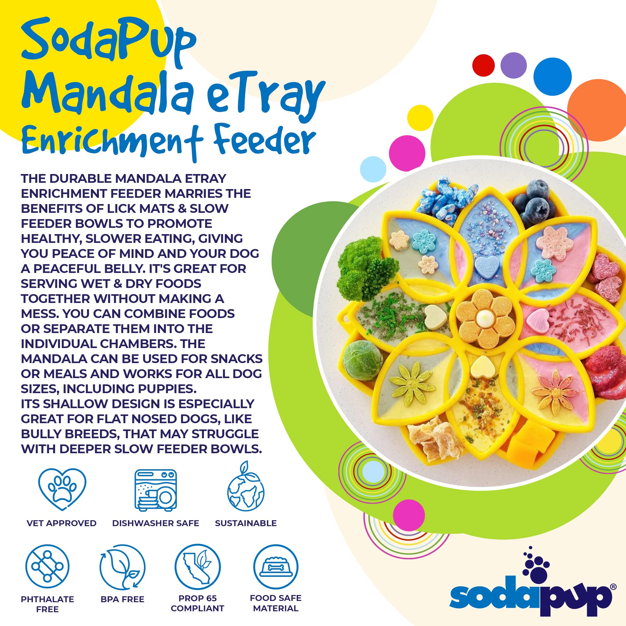 Mandala Design eTray Enrichment Tray for Dogs