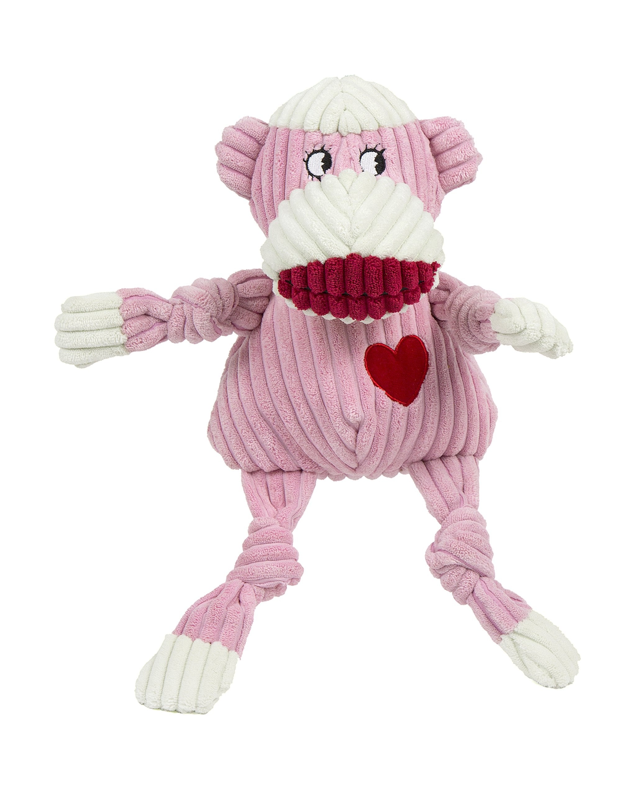 Hugglehounds Knotties Plush Dog Toy- Squeaky Interactive Puppy Toys- Soft Yet Tough, Reinforced, Durable Stuffed Pet Plush Toy F
