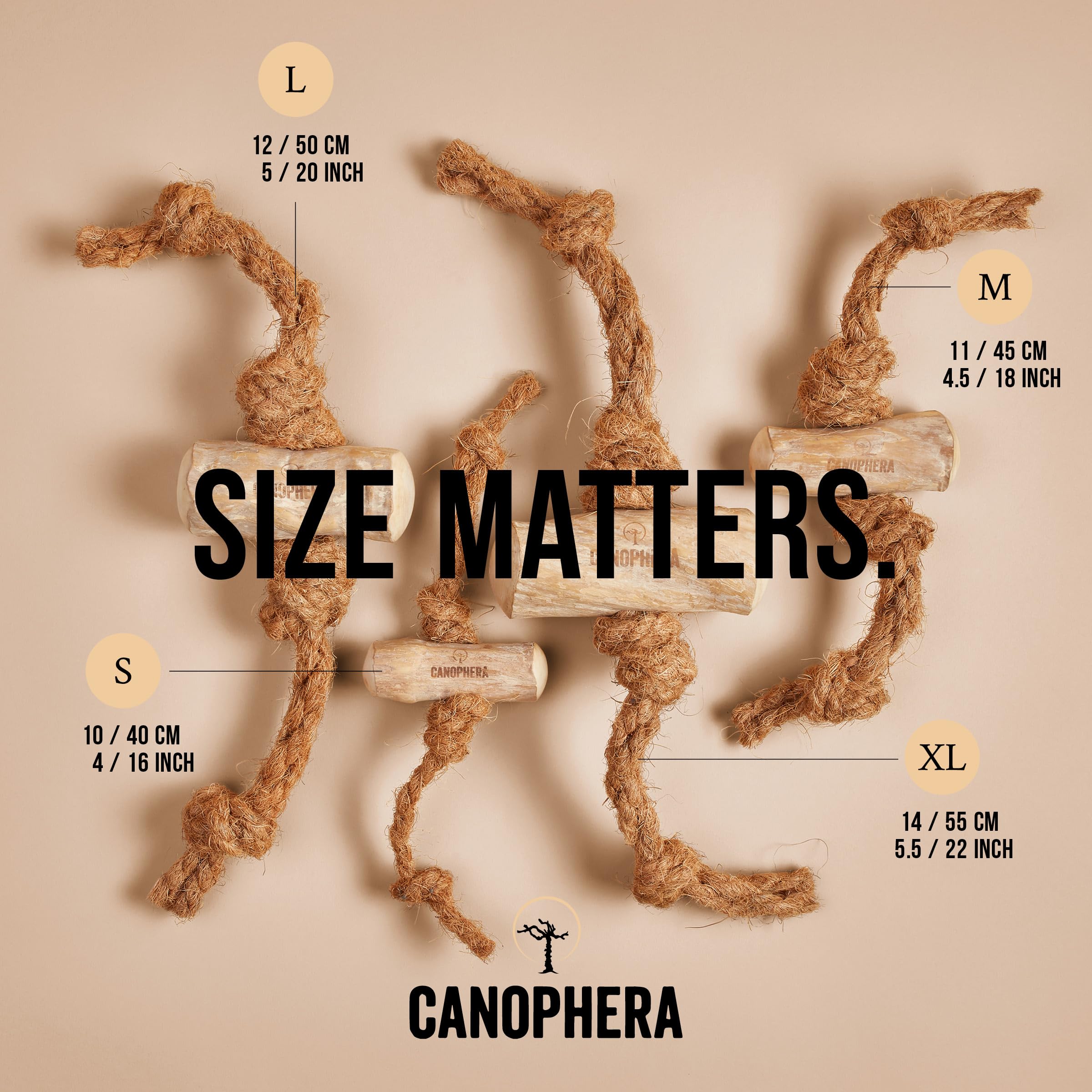 Canophera Dog Chew Made Of Coffee Wood And Coconut Rope (Medium)