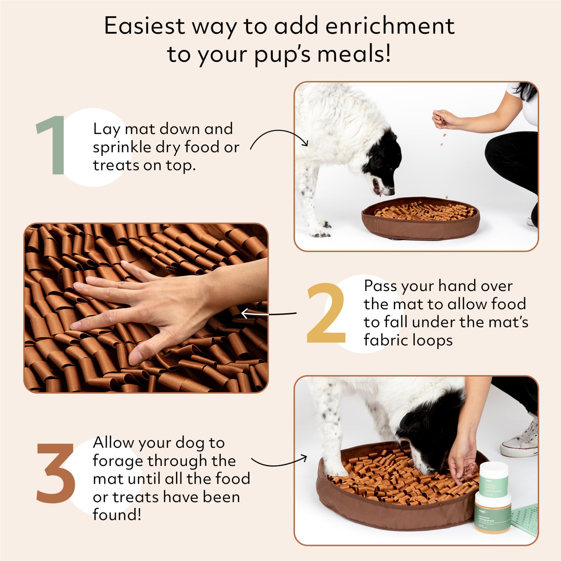 Reggie Stimulating Feeder Mat For Dogs | Relieve Speed Eating, Boredom, Stress | Vet-Approved & Ideal For All Ages, Dog Breeds,