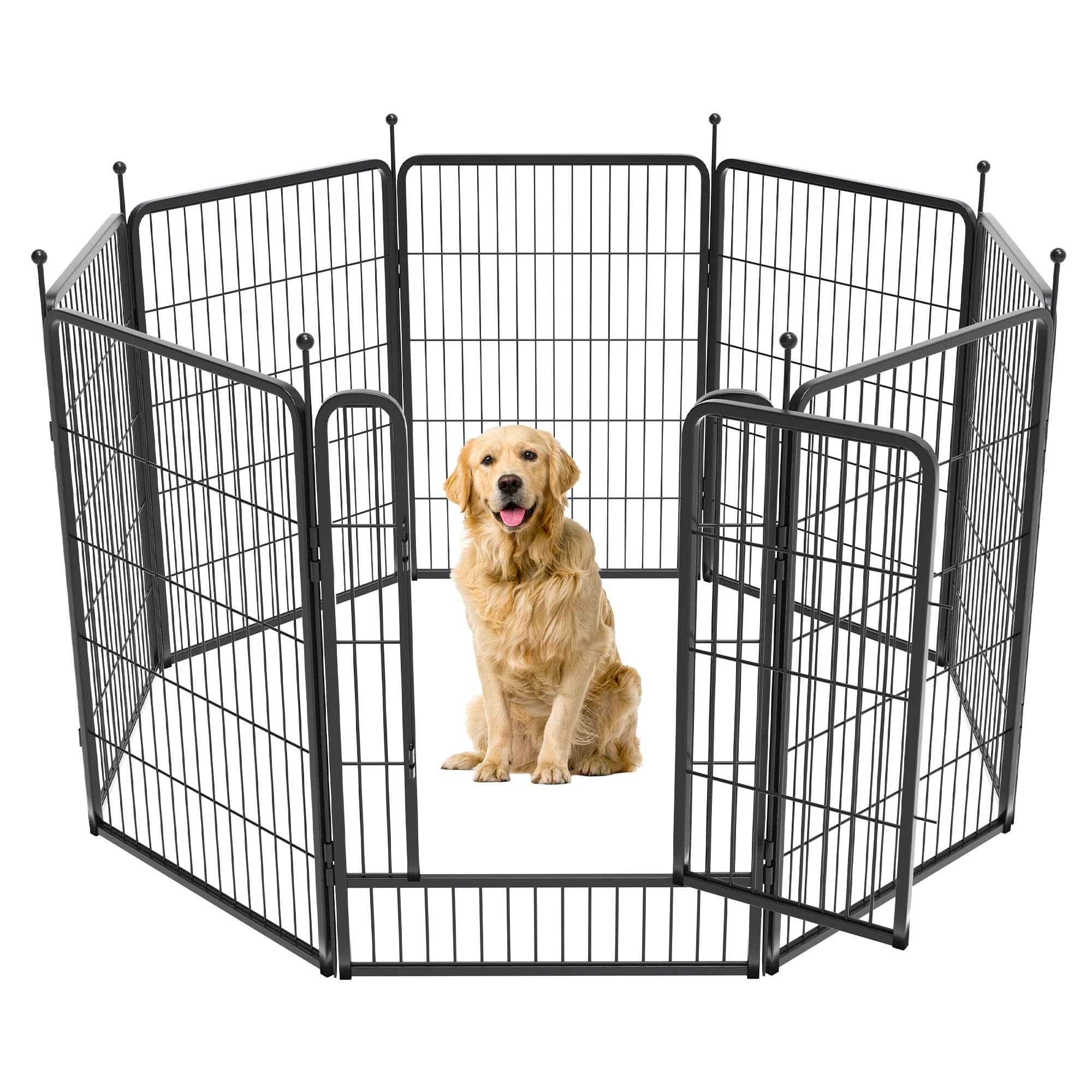 Fxw Rollick Dog Playpen For Yard, Rv Camping, 40 Inch 8 Panels For Medium And Large Dogs│Patented
