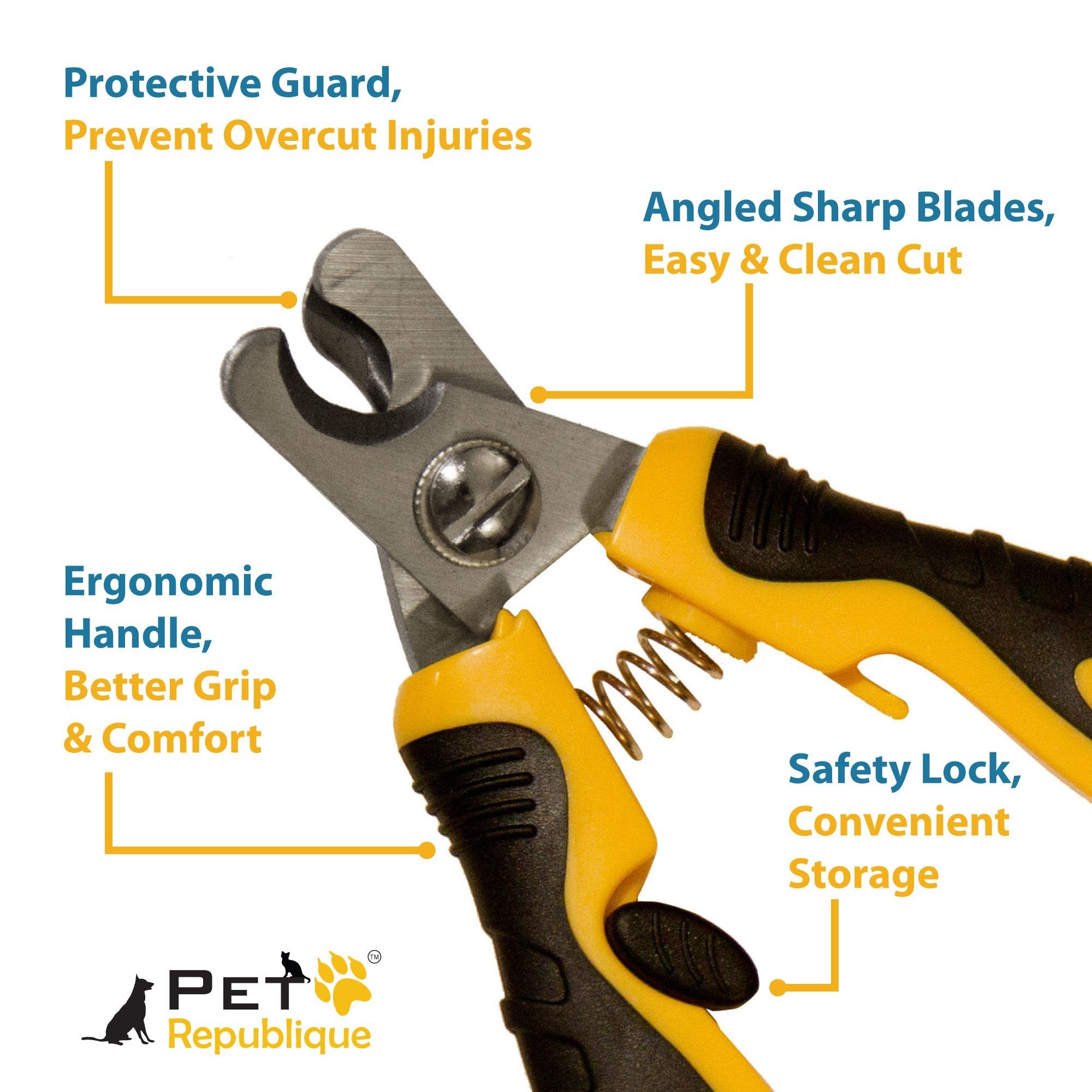 Pet Republique Dog Nail Grinder And Nail Clippers Series Size Option Dogs: Small, Medium, Large Dogs – Dog Claw Trimmer Kit (Clippers Only, Small)